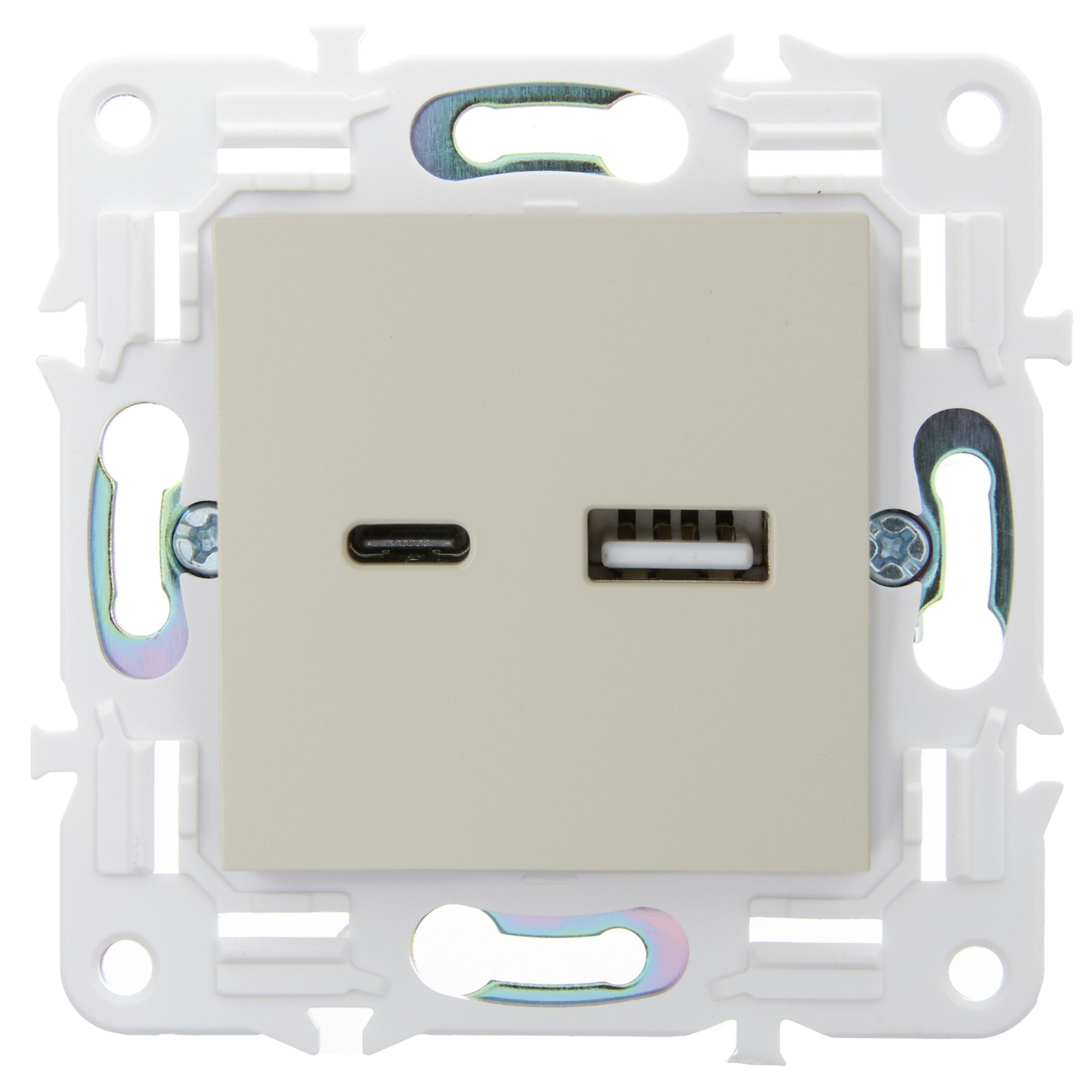             SKANDY Розетка USB A+C 3,1А SK-R14B сарғыш IEK    
