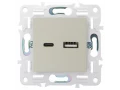             SKANDY Розетка USB A+C 3,1А SK-R14B сарғыш IEK    