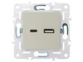             SKANDY Розетка USB A+C 3,1А SK-R14B сарғыш IEK    