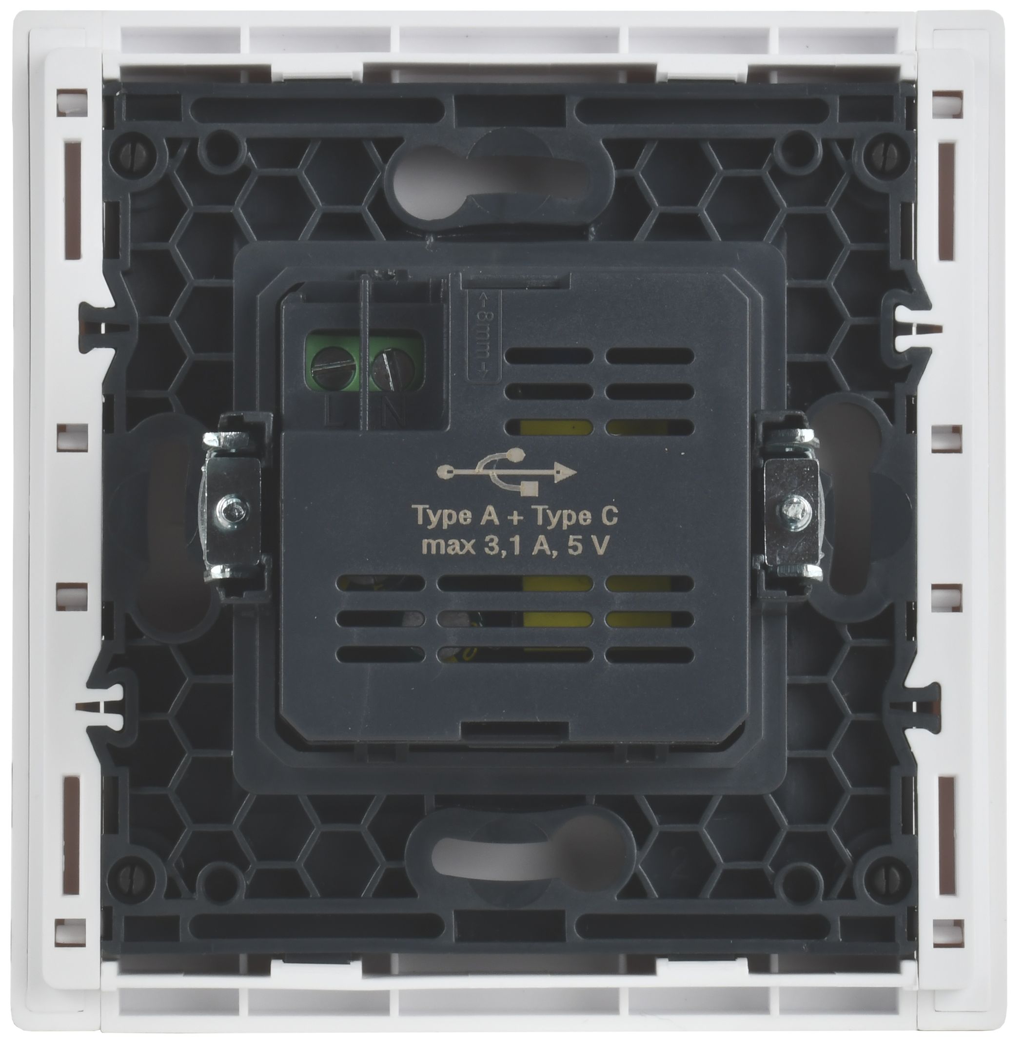             FORTE&PIANO Розетка USB A+C 3,1А FP250 ақ IEK    