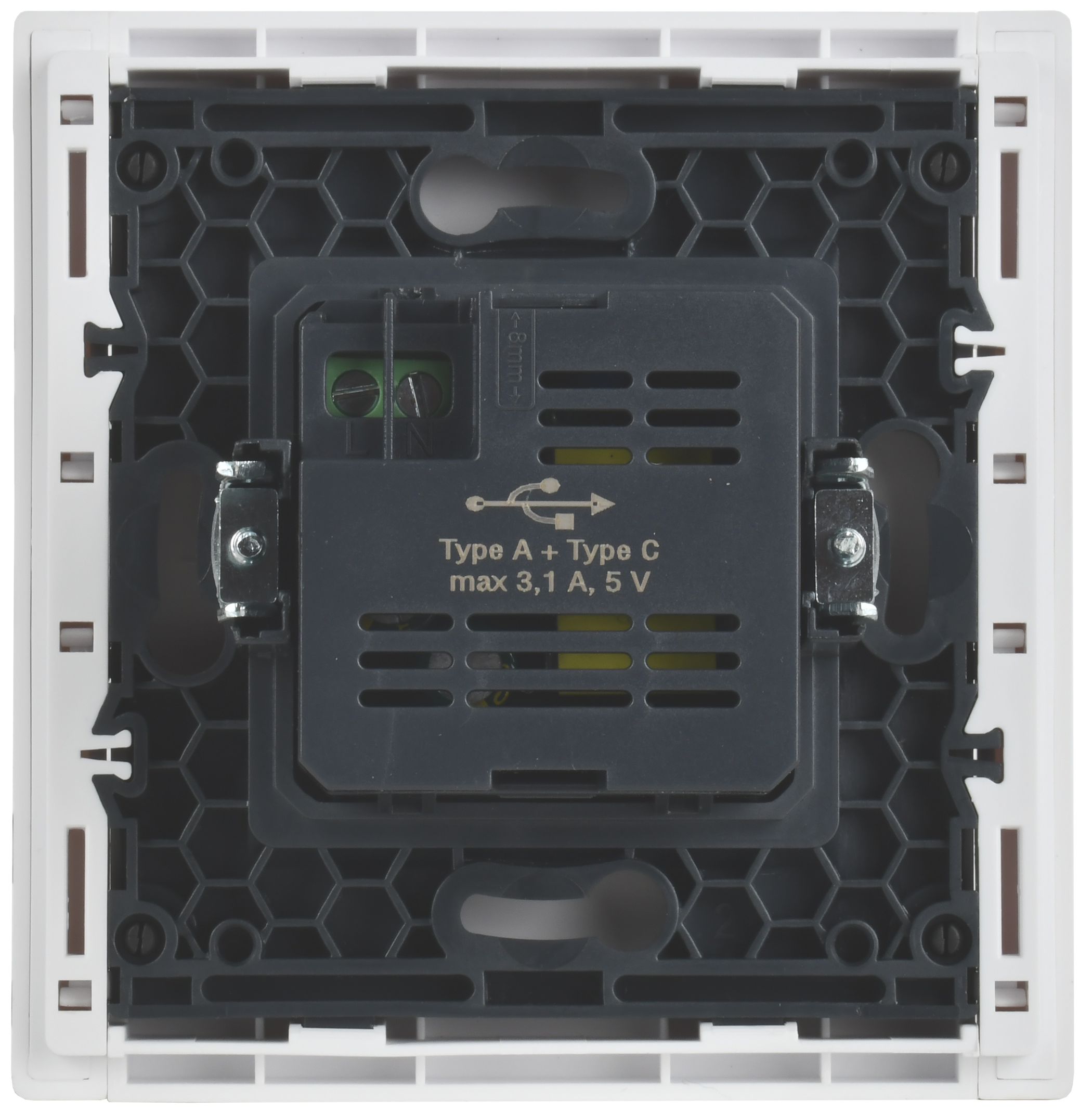             FORTE&PIANO Розетка USB A+C 3,1А FP250 ақ IEK    