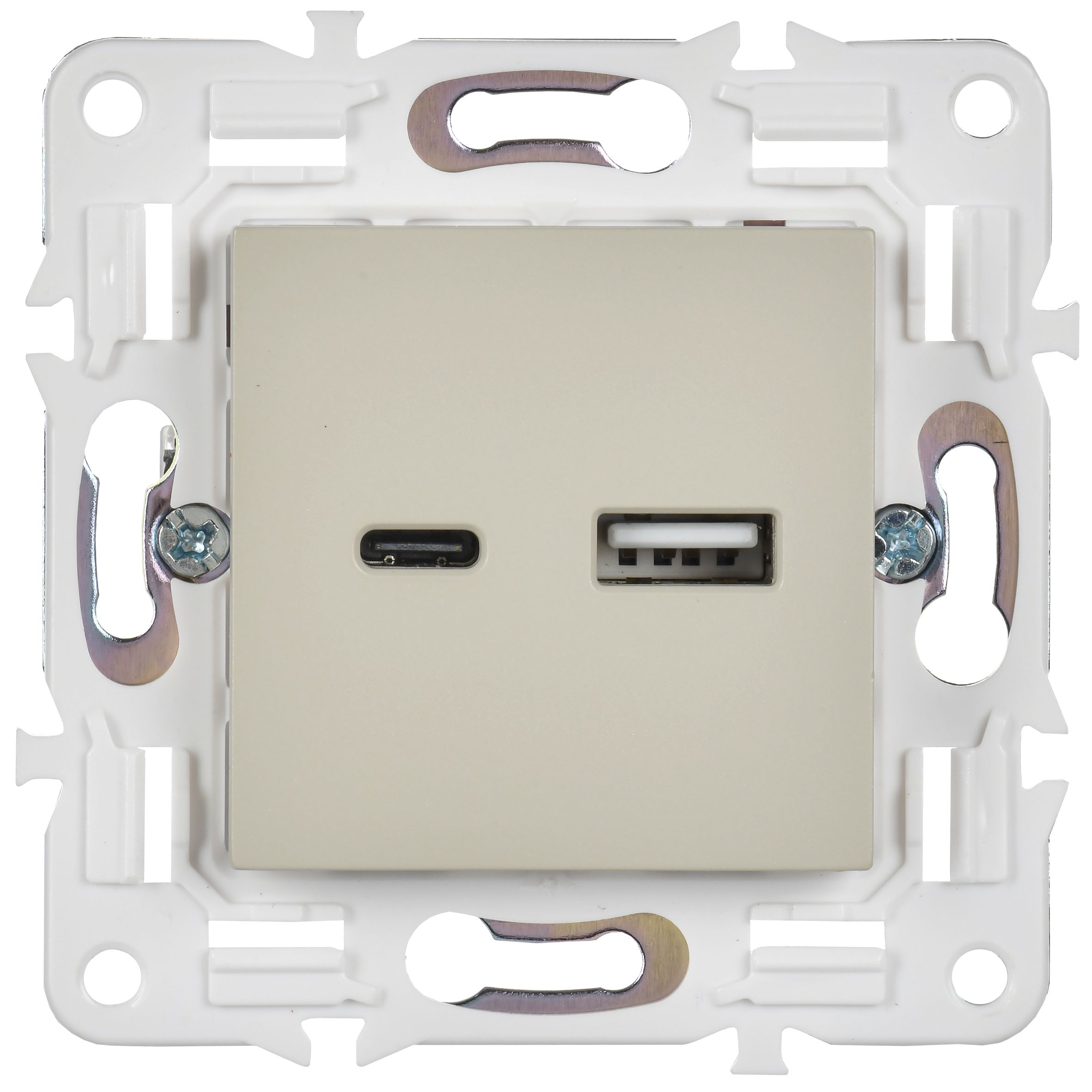             SKANDY Розетка USB A+C 18Вт SK-R13B сарғыш IEK    