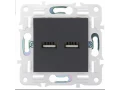             SKANDY Розетка USB A+A 3,1А SK-R15T титан IEK    
