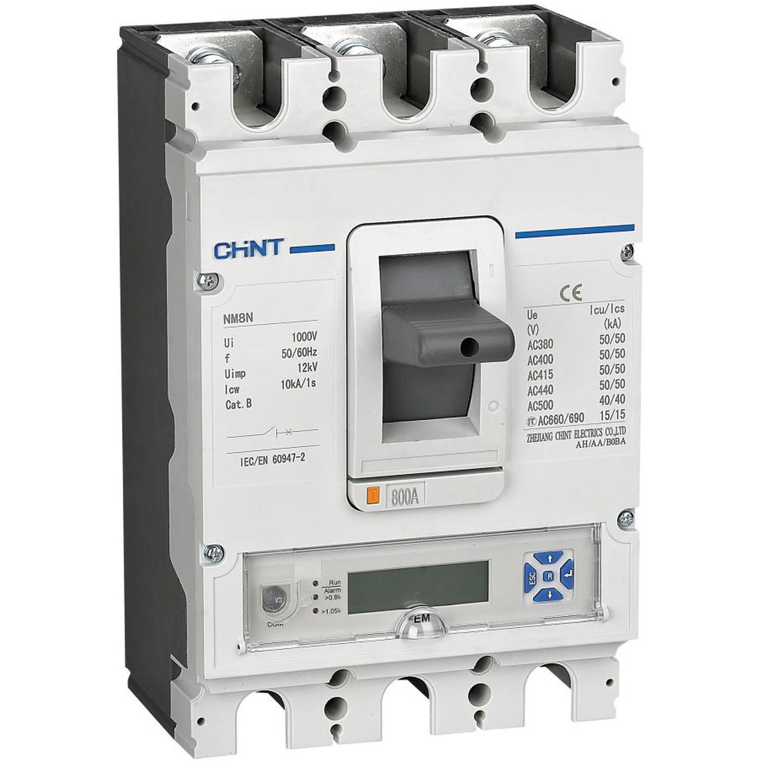             Автоматты ажыратқыш NM8N-630Q EM 3P 630А 70кА электронды босатумен , LCD (R)    