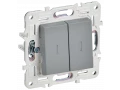             SKANDY Ажыратқыш 2 пернелі, индикациямен 10А SK-V09Gr сұр IEK    