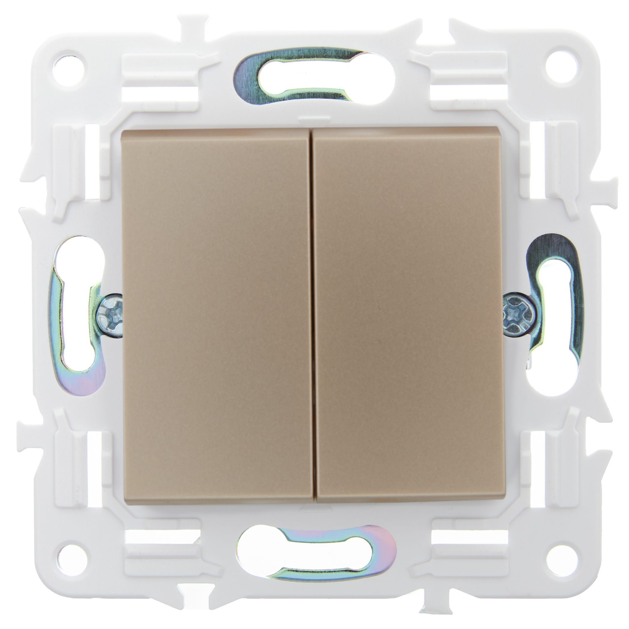             SKANDY Ажыратқыш 2 пернелі, өтпелі 10А SK-V05Sa құм IEK    