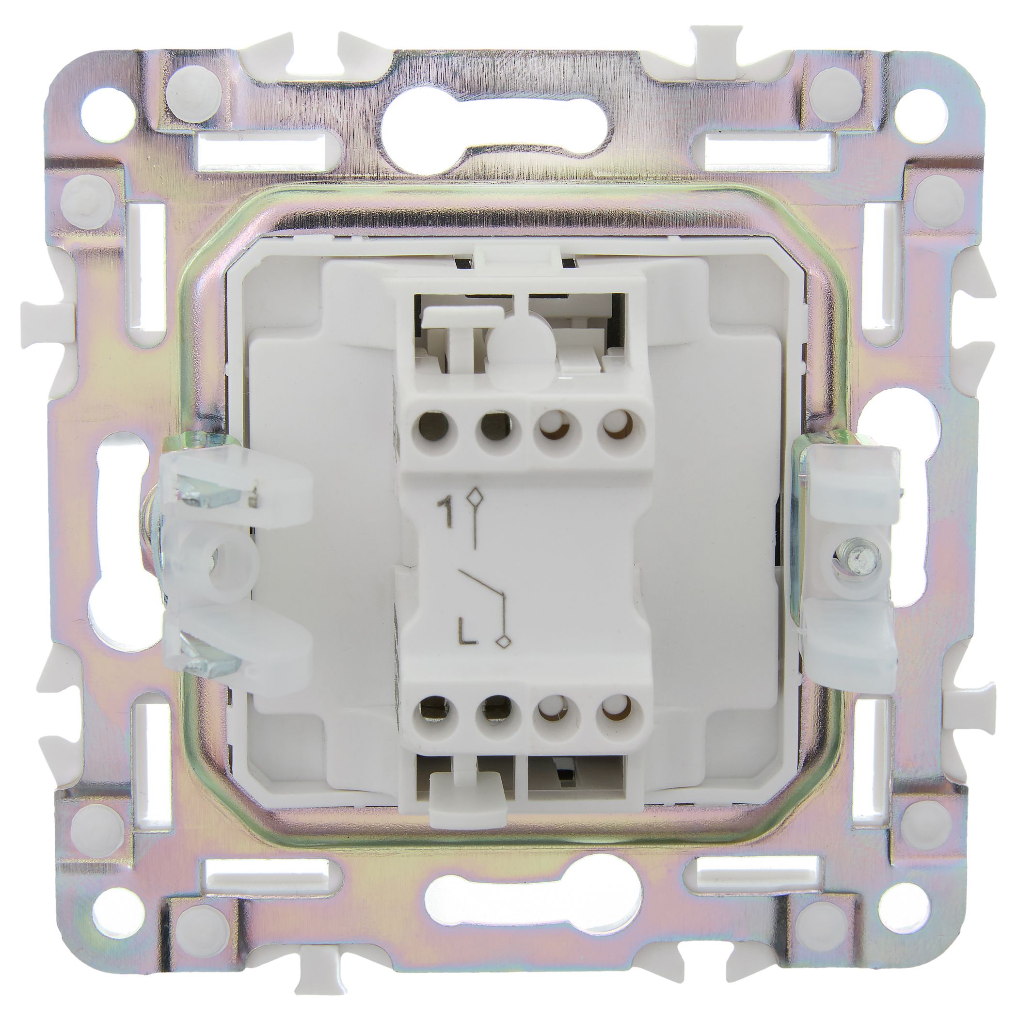             SKANDY Ажыратқыш 1 пернелі 10А 10А SK-V01Sh шампан IEK    