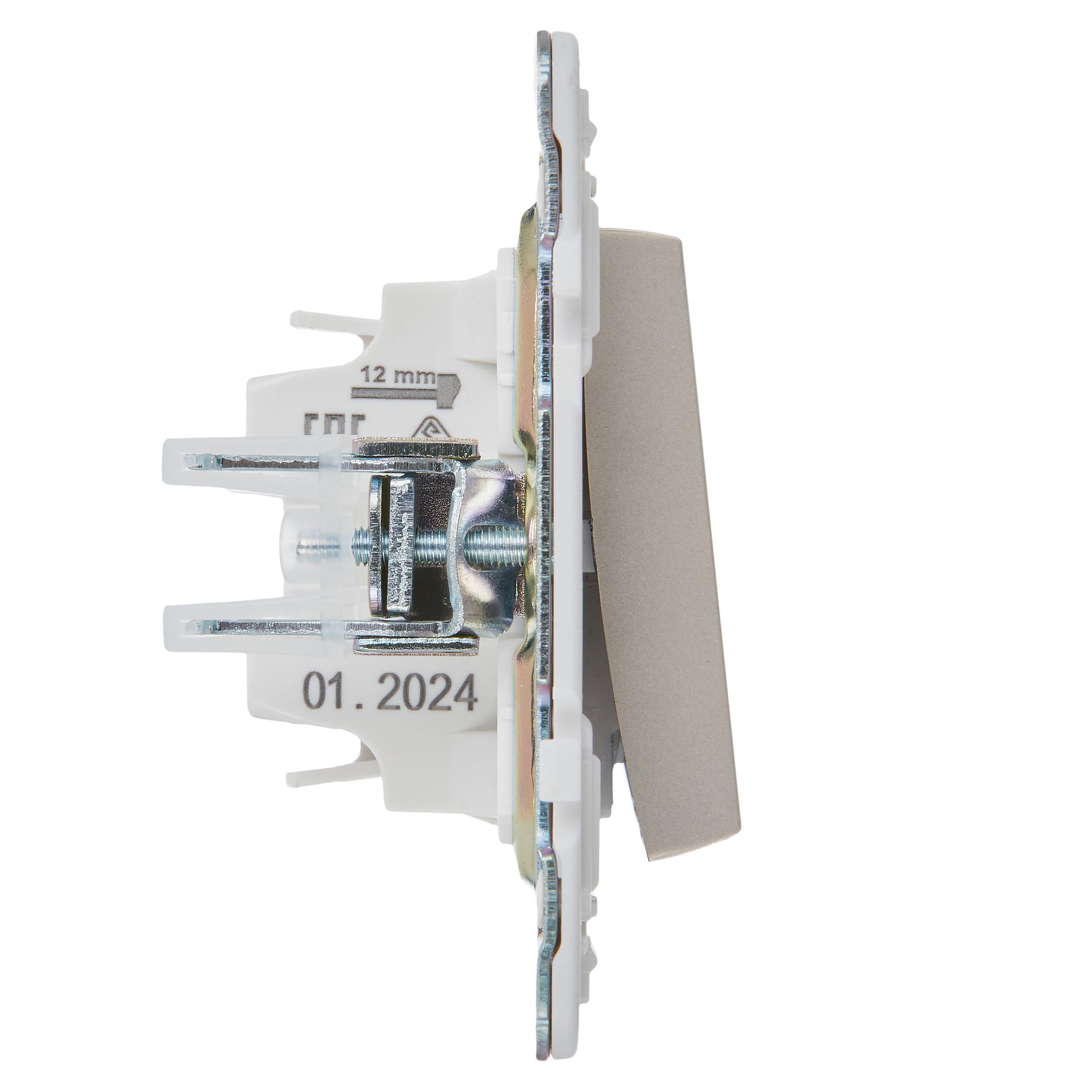             SKANDY Ажыратқыш 1 пернелі 10А 10А SK-V01Sh шампан IEK    