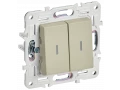             SKANDY Ажыратқыш 2 пернелі, индикациямен 10А SK-V09B сарғыш IEK    