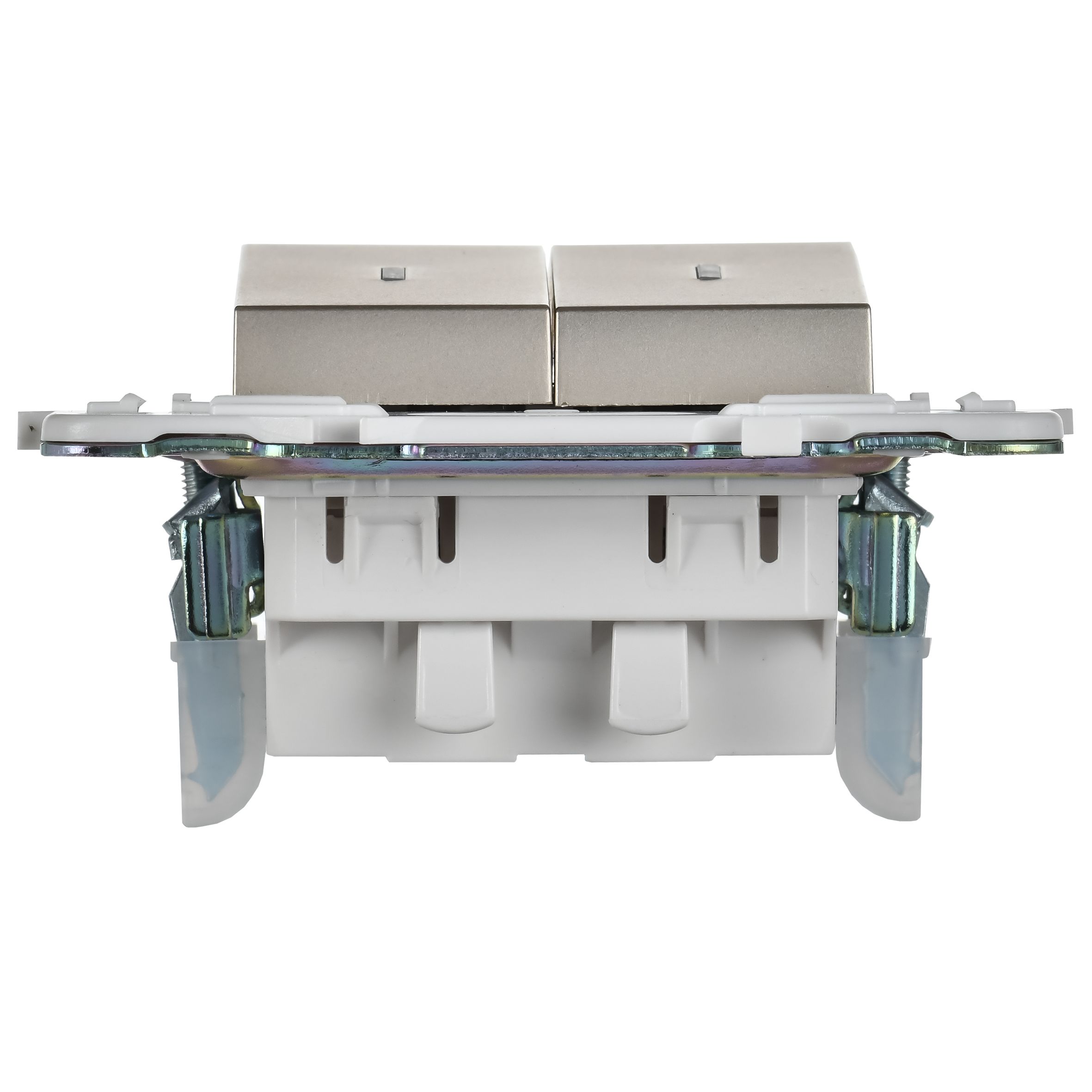             SKANDY Ажыратқыш 2 пернелі, индикациямен 10А SK-V09Sh шампан IEK    