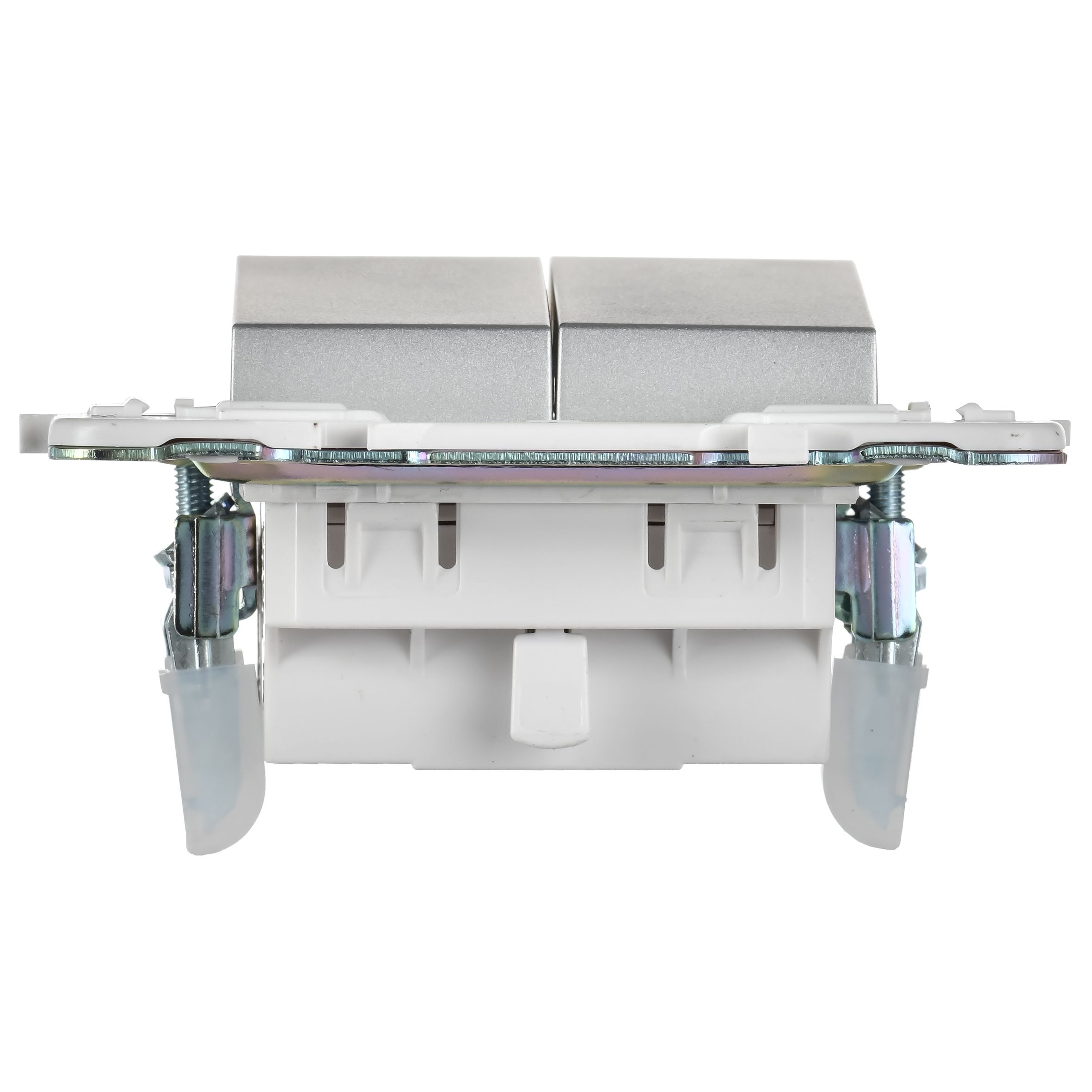             SKANDY Ажыратқыш 2 пернелі 10А SK-V04S күміс IEK    