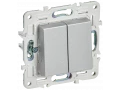             SKANDY Ажыратқыш 2 пернелі 10А SK-V04S күміс IEK    