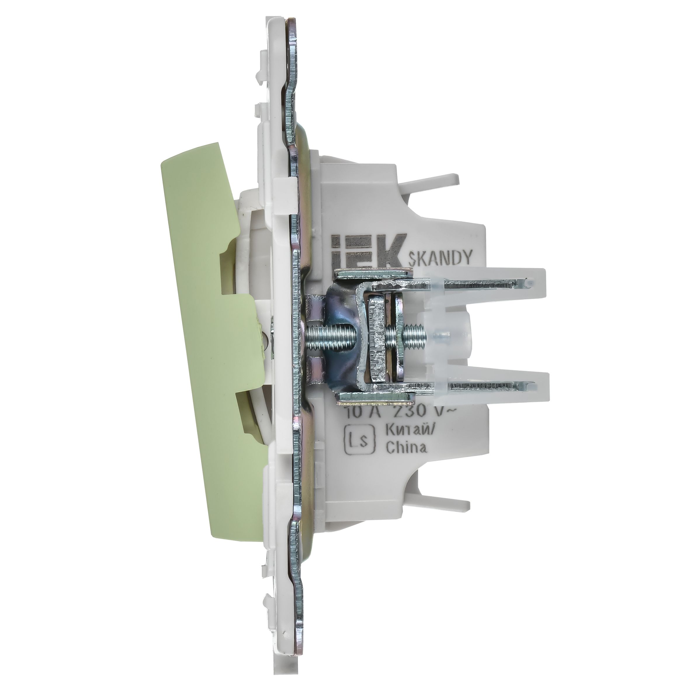             SKANDY Ажыратқыш 2 пернелі, өтпелі 10А SK-V05G жалбызды IEK    