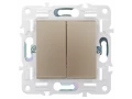             SKANDY Ажыратқыш 2 пернелі 10А SK-V04Sa құм IEK    