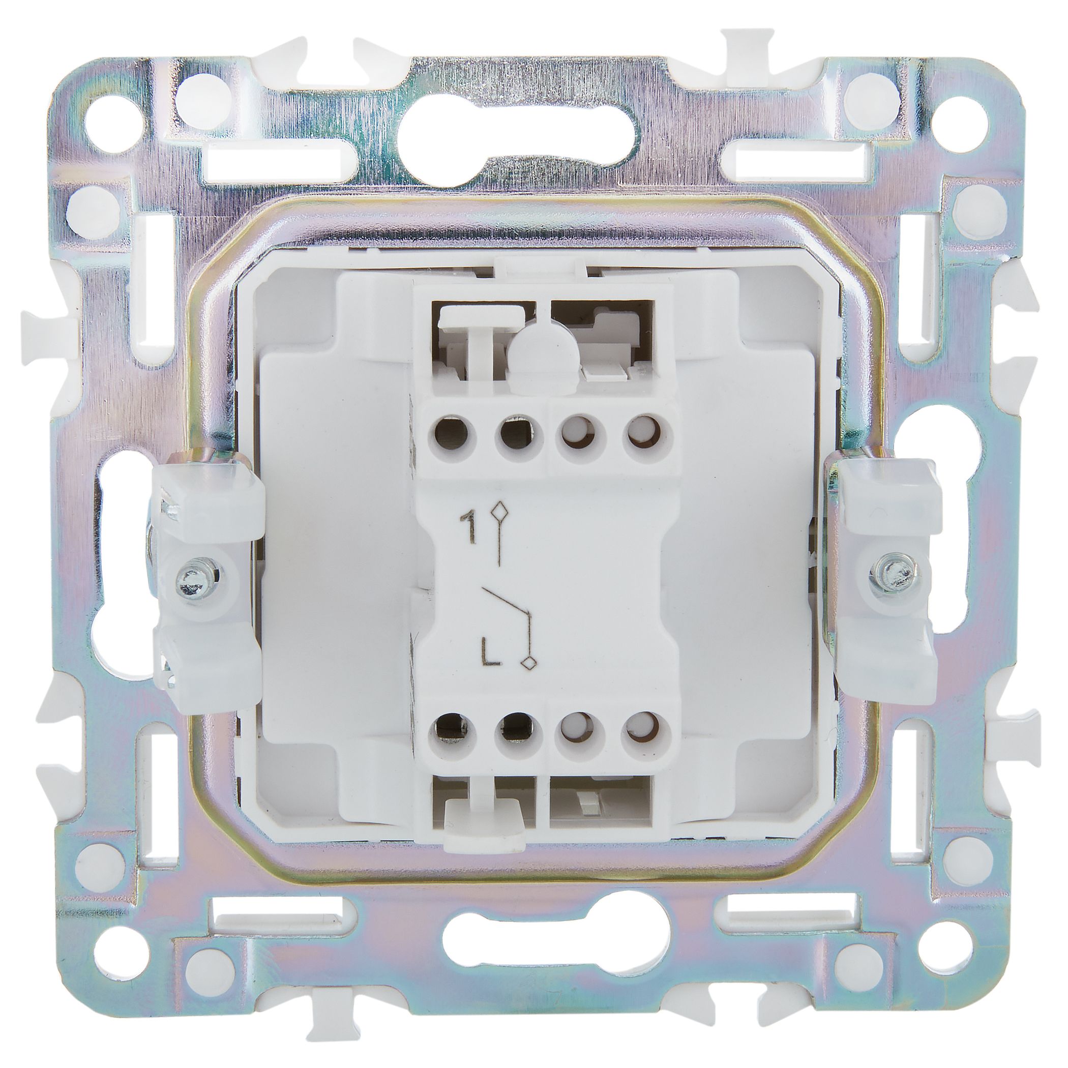             SKANDY Ажыратқыш 1 пернелі 10А SK-V01S күміс IEK    