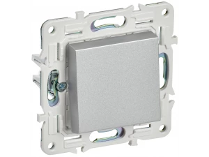 SKANDY Выключатель 1-клавишный 10А SK-V01S серебряный IEK