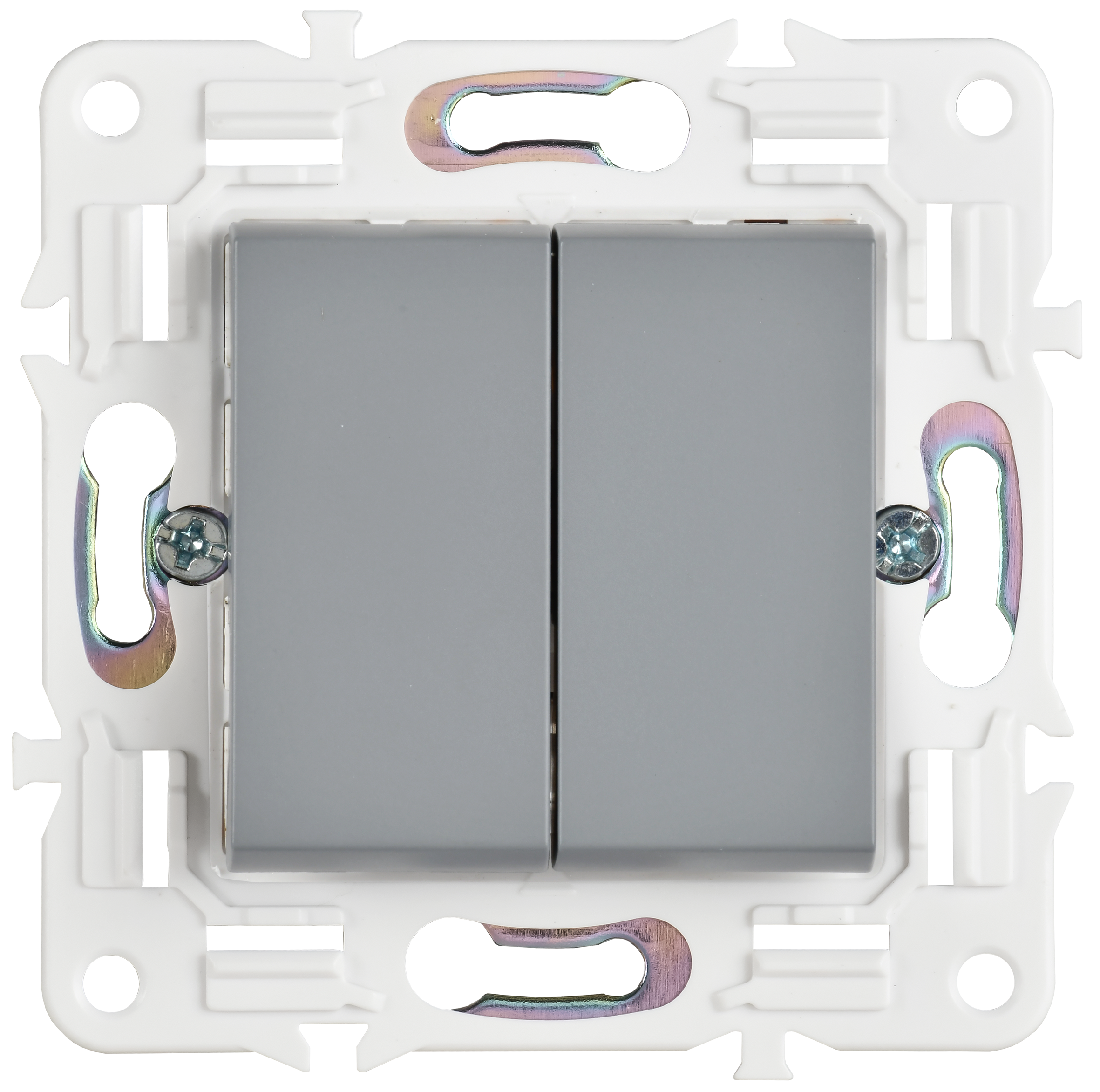             SKANDY Ажыратқыш 2 пернелі, өтпелі 10А SK-V05Gr сұр IEK    