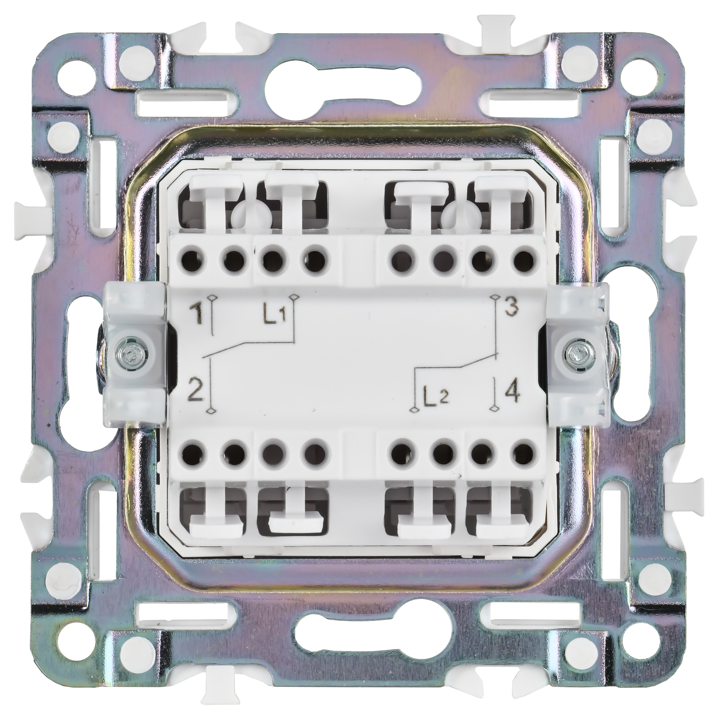             SKANDY Ажыратқыш 2 пернелі, өтпелі 10А SK-V05Gr сұр IEK    