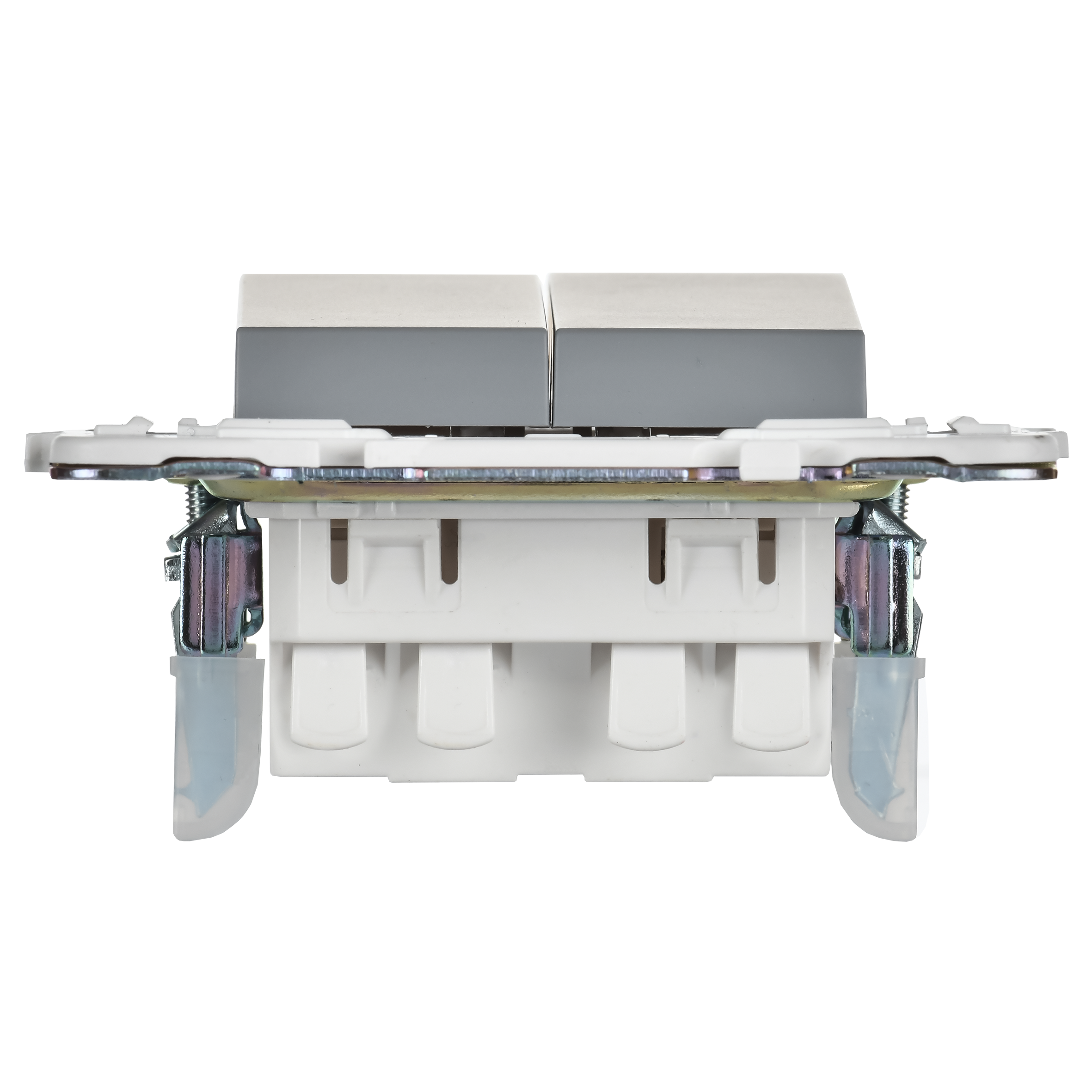             SKANDY Ажыратқыш 2 пернелі, өтпелі 10А SK-V05Gr сұр IEK    