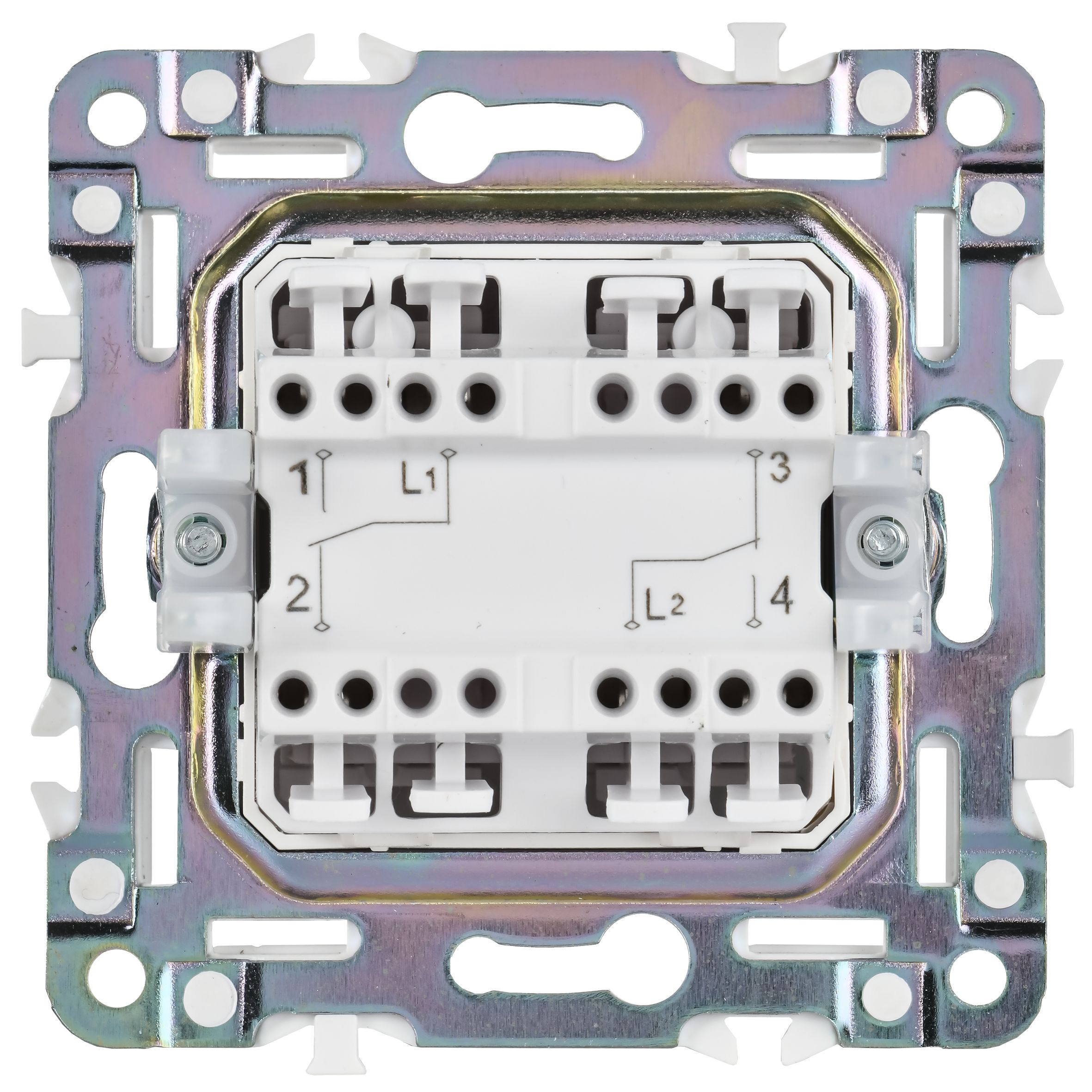             SKANDY Ажыратқыш 2 пернелі, өтпелі 10А SK-V05Gr сұр IEK    