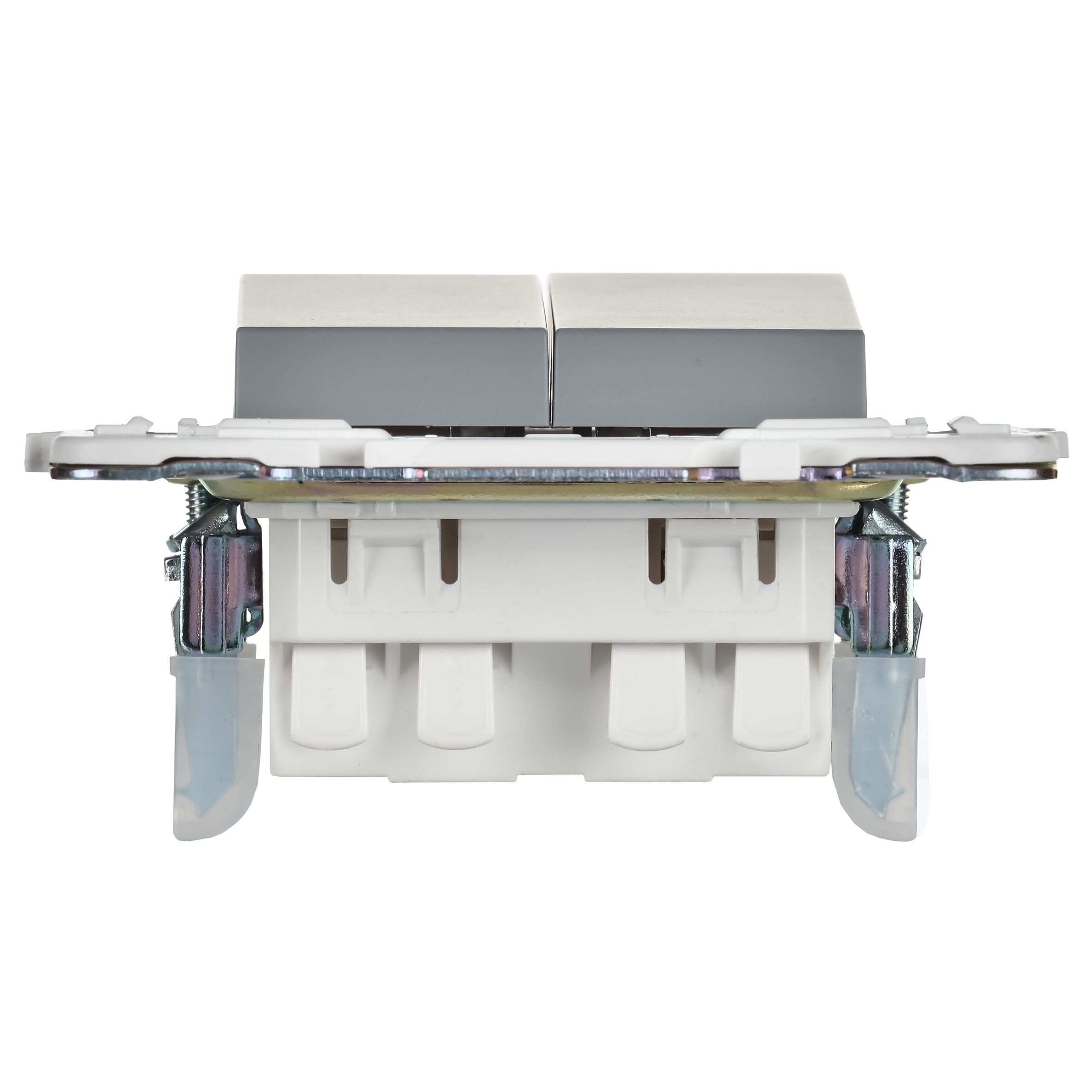             SKANDY Ажыратқыш 2 пернелі, өтпелі 10А SK-V05Gr сұр IEK    