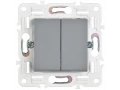             SKANDY Ажыратқыш 2 пернелі, өтпелі 10А SK-V05Gr сұр IEK    