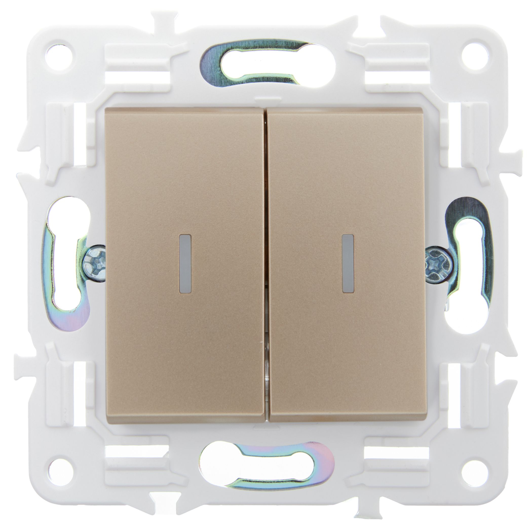             SKANDY Ажыратқыш 2 пернелі, индикациямен 10А SK-V09Sa құм IEK    