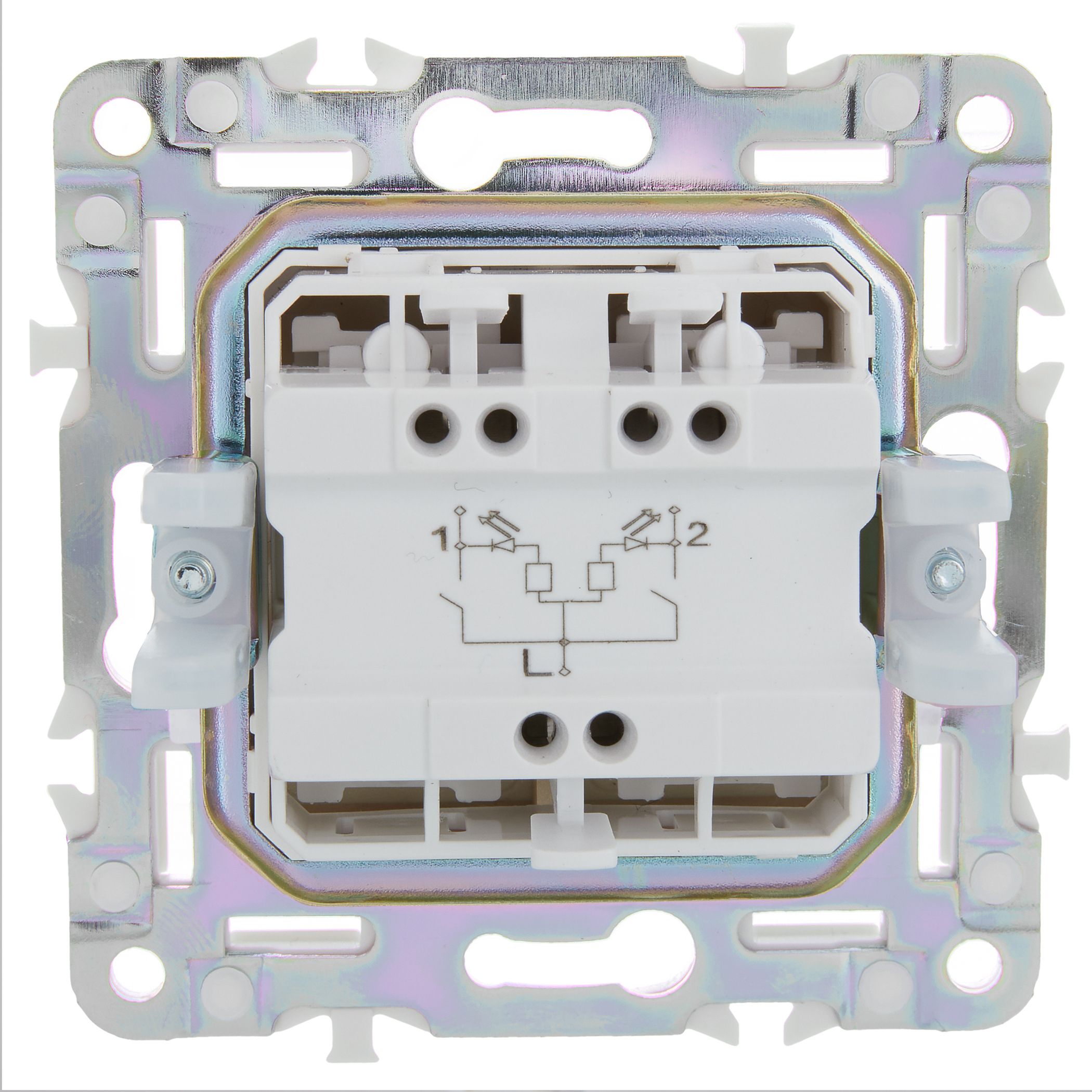             SKANDY Ажыратқыш 2 пернелі, индикациямен 10А SK-V09Sa құм IEK    