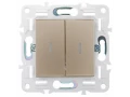             SKANDY Ажыратқыш 2 пернелі, индикациямен 10А SK-V09Sa құм IEK    