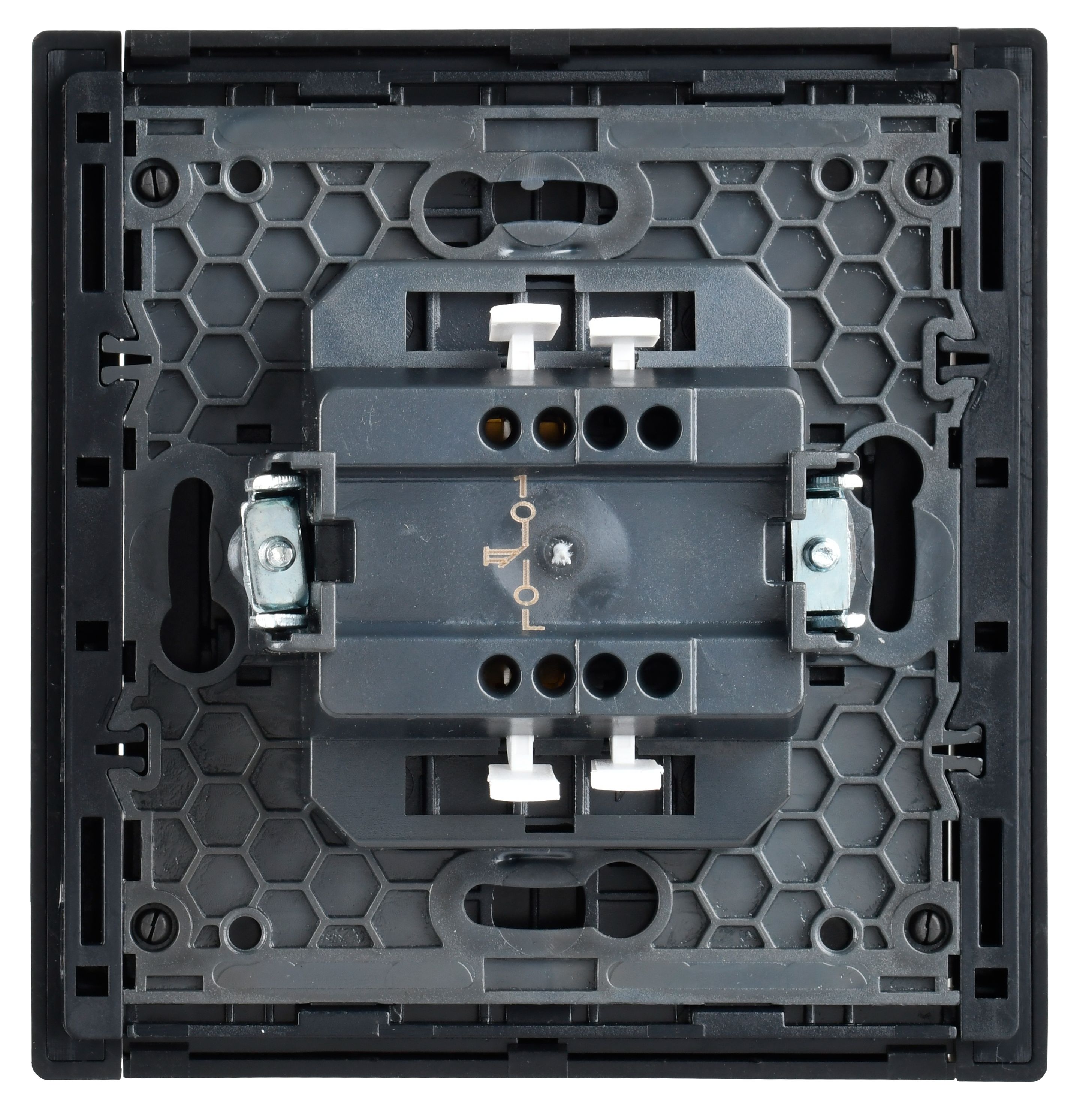             FORTE&PIANO Ажыратқыш 1 пернелі, өздігінен қайтарылатын 10А FP110 қара IEK    