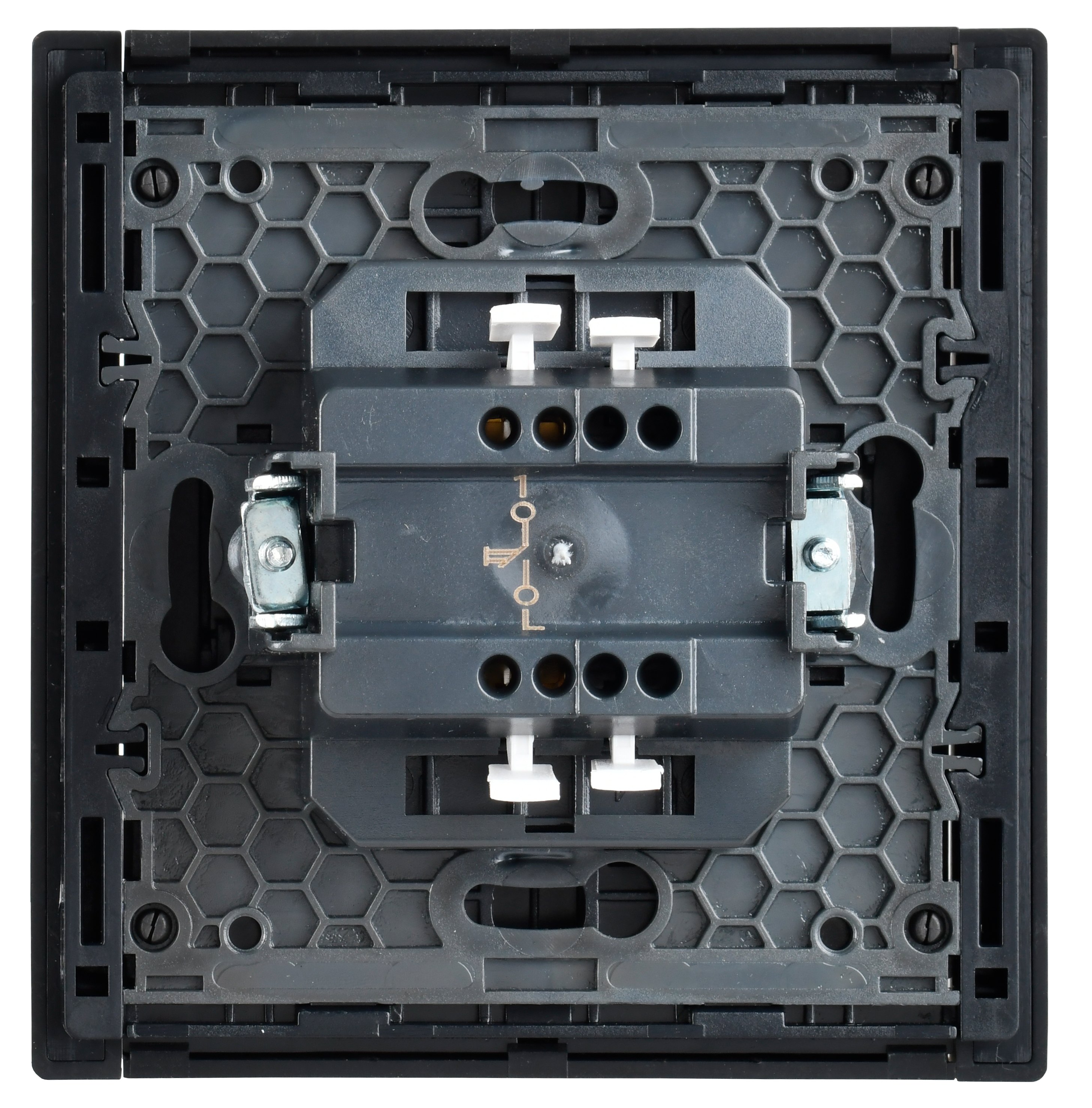             FORTE&PIANO Ажыратқыш 1 пернелі, өздігінен қайтарылатын 10А FP110 қара IEK    