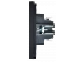             FORTE&PIANO Ажыратқыш 1 пернелі, өздігінен қайтарылатын 10А FP110 қара IEK    