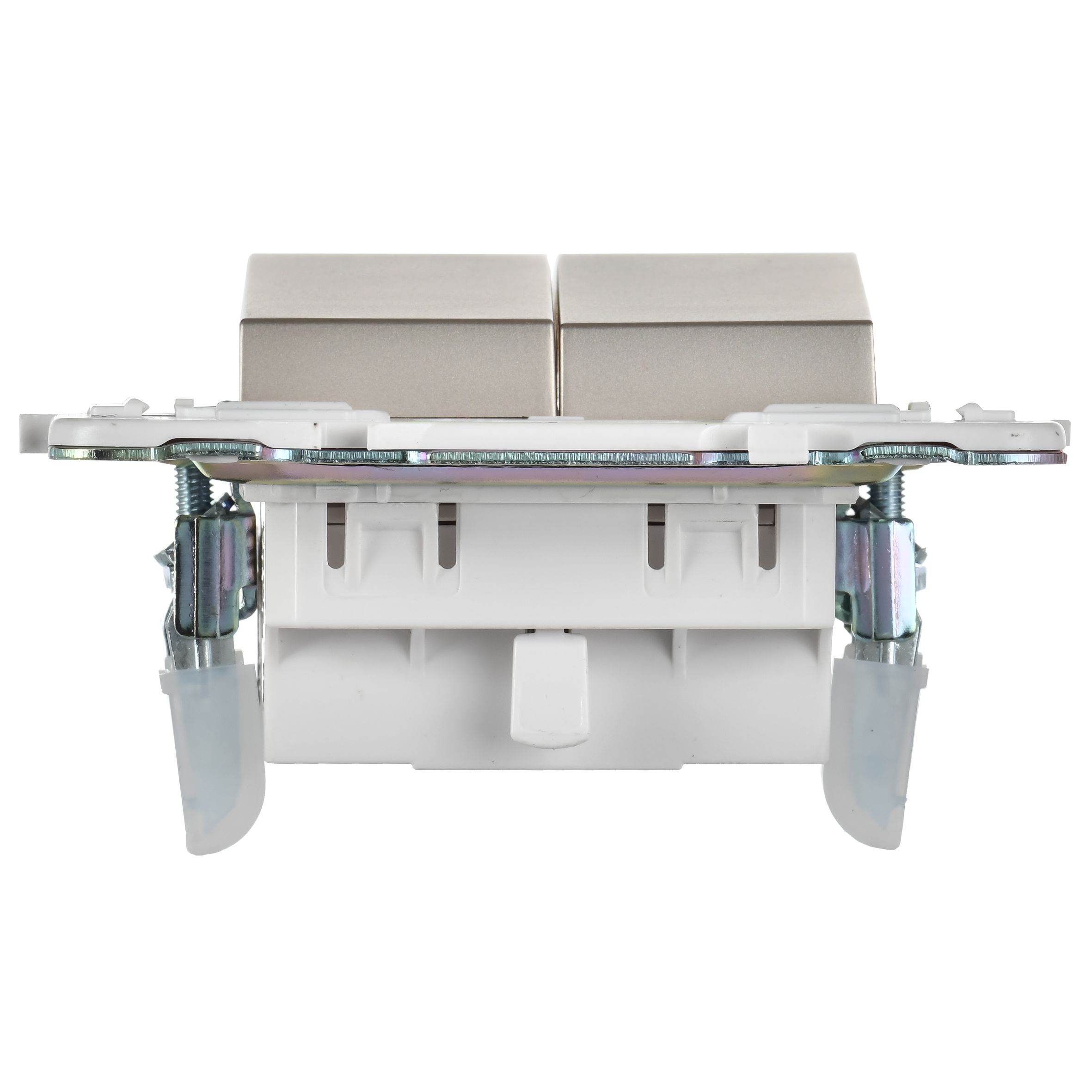             SKANDY Ажыратқыш 2 пернелі 10А SK-V04Sh шампан IEK    