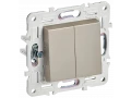             SKANDY Ажыратқыш 2 пернелі 10А SK-V04Sh шампан IEK    