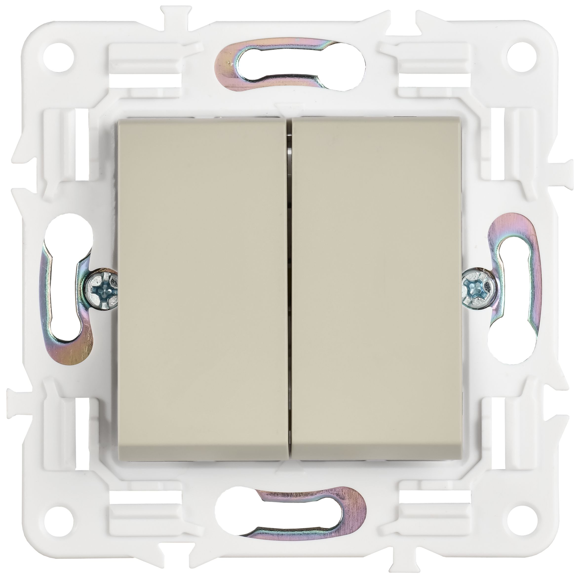             SKANDY Ажыратқыш 2 пернелі, өтпелі 10А SK-V05B сарғыш IEK    