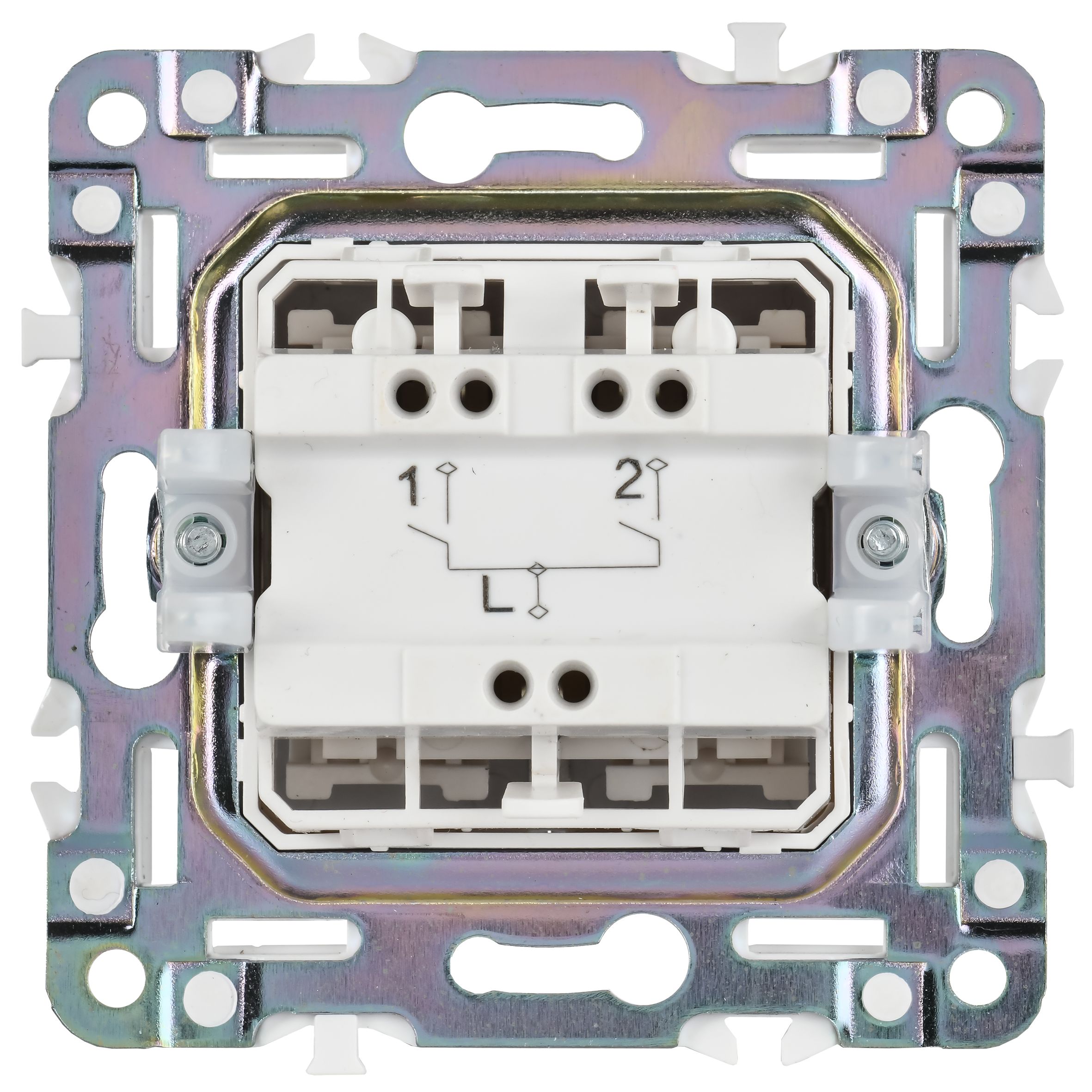             SKANDY Ажыратқыш 2 пернелі 10А SK-V04Gr сұр IEK    