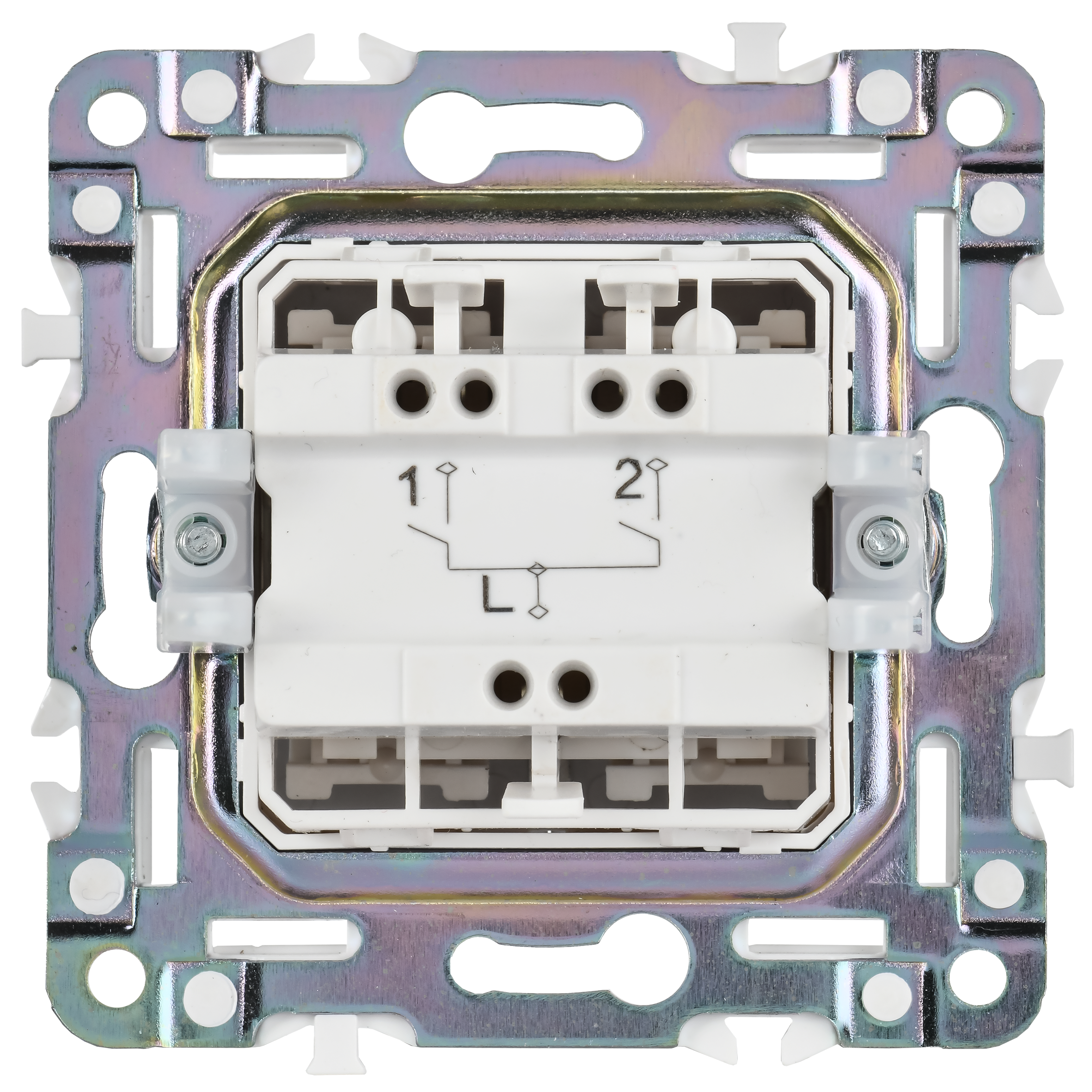             SKANDY Ажыратқыш 2 пернелі 10А SK-V04Gr сұр IEK    