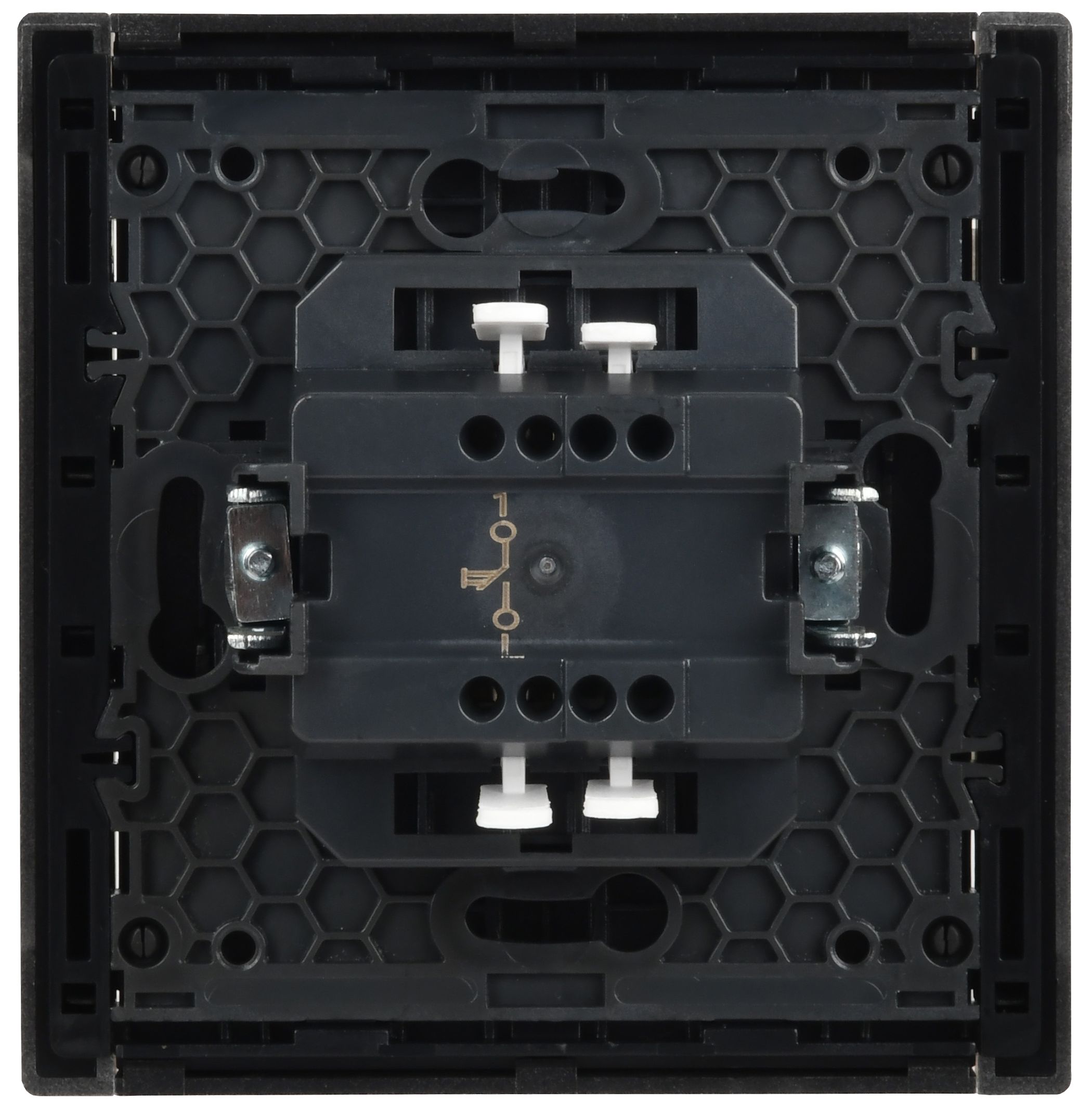             FORTE&PIANO Ажыратқыш 1 пернелі, өздігінен қайтарылатын 10А FP510 болат IEK    