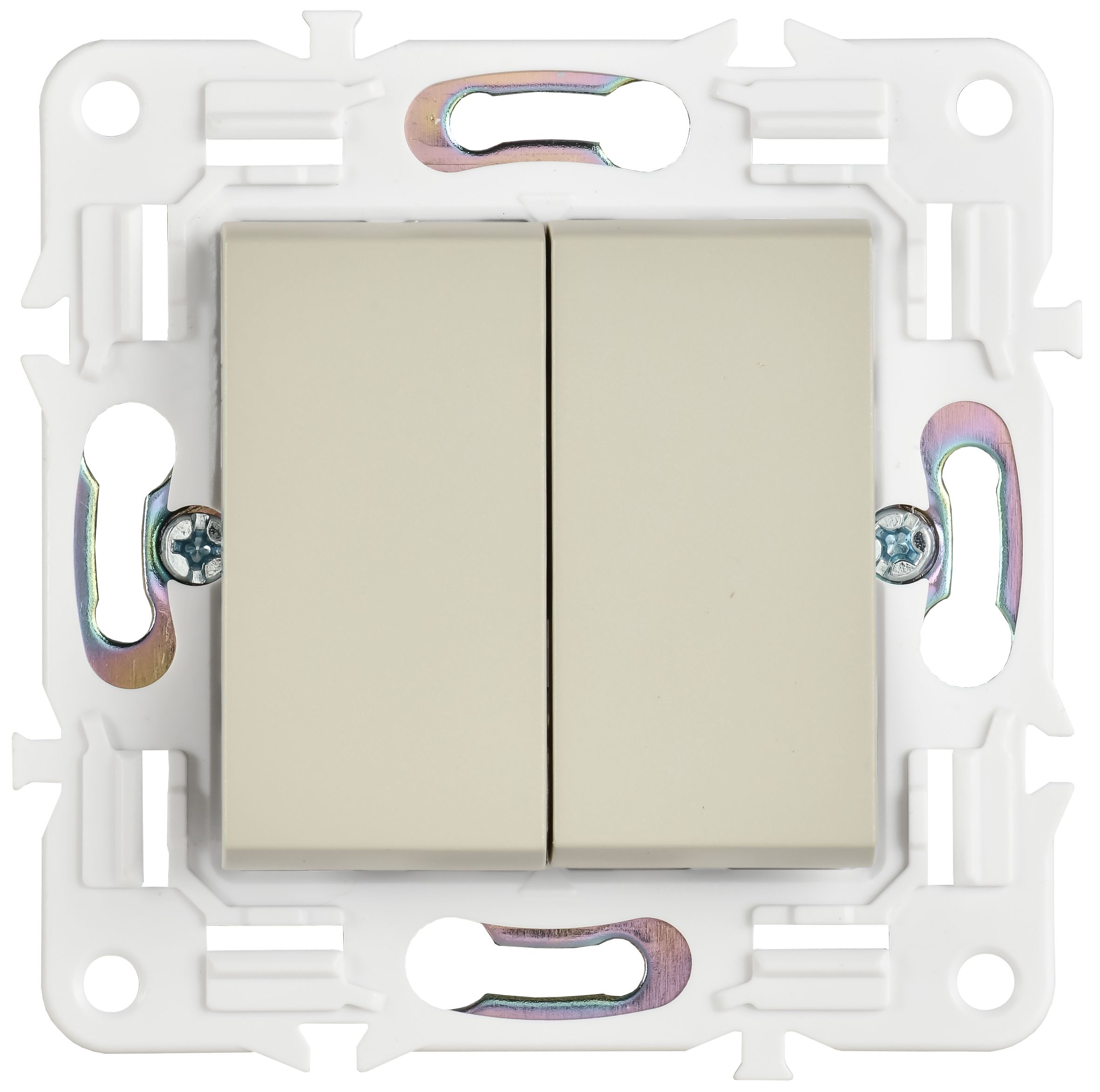             SKANDY Ажыратқыш 2 пернелі 10А SK-V04B сарғыш IEK    