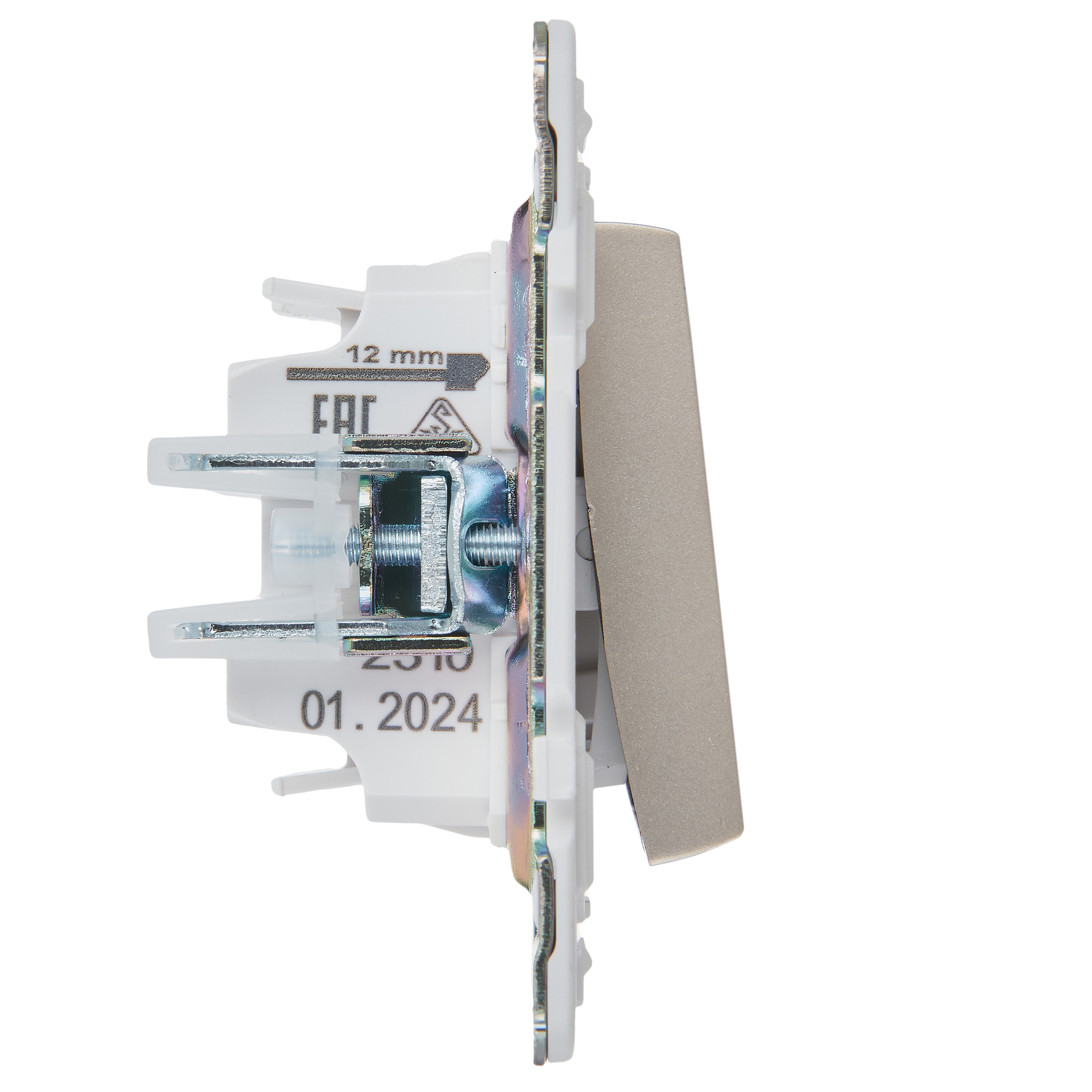             SKANDY Ажыратқыш, 1 пернелі, айқара 10А SK-V03Sh шампан IEK    