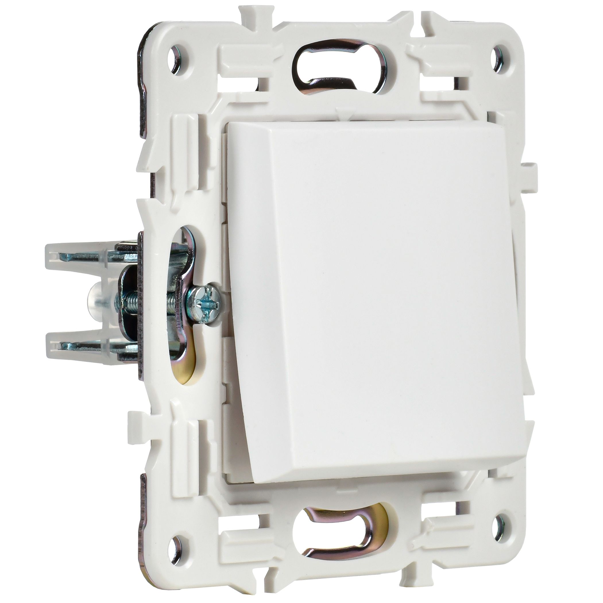             SKANDY Ажыратқыш, 1 пернелі, батырмалы 10А SK-V14W арктикалық ақ IEK    