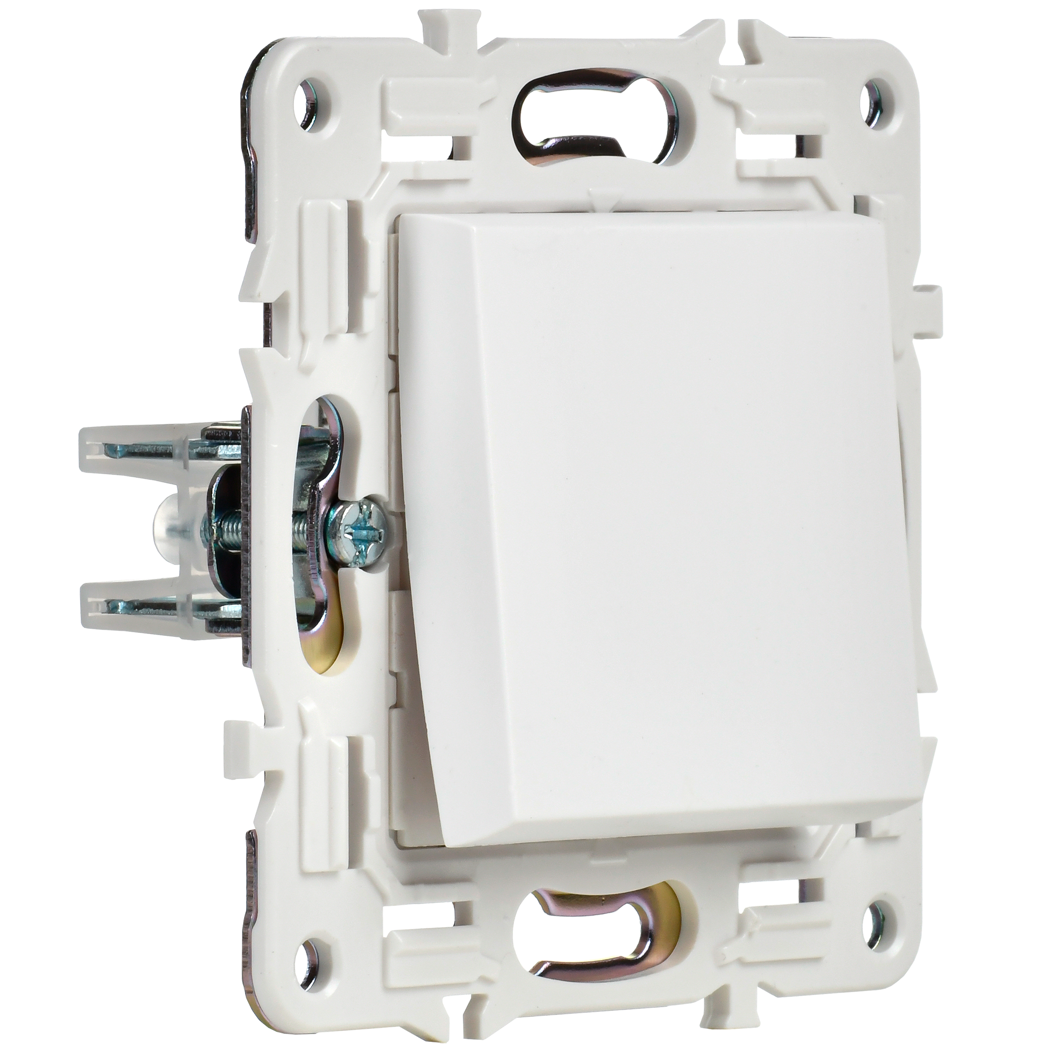             SKANDY Ажыратқыш, 1 пернелі, батырмалы 10А SK-V14W арктикалық ақ IEK    