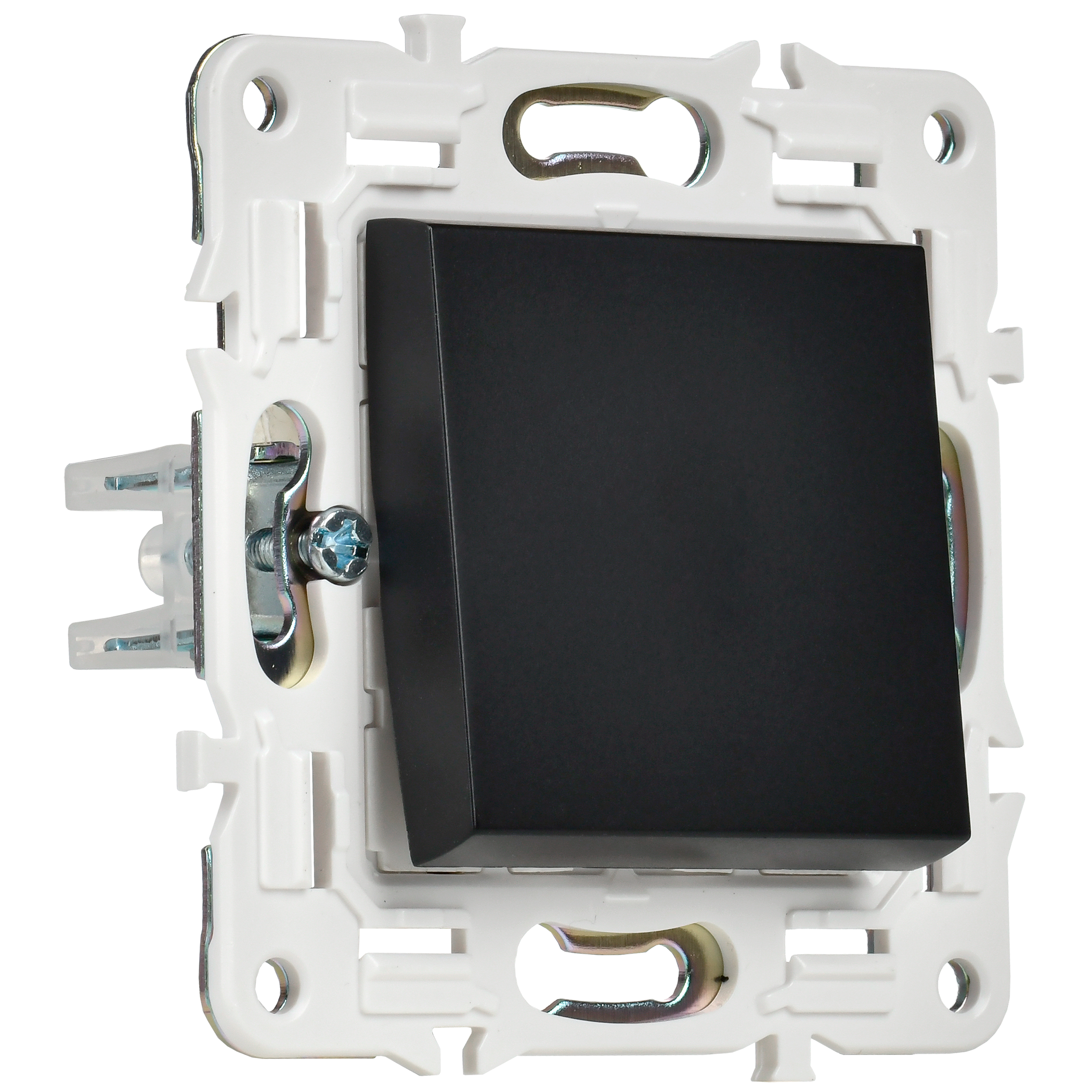             SKANDY Ажыратқыш, 1 пернелі, батырмалы 10А SK-V14Bl қара IEK    