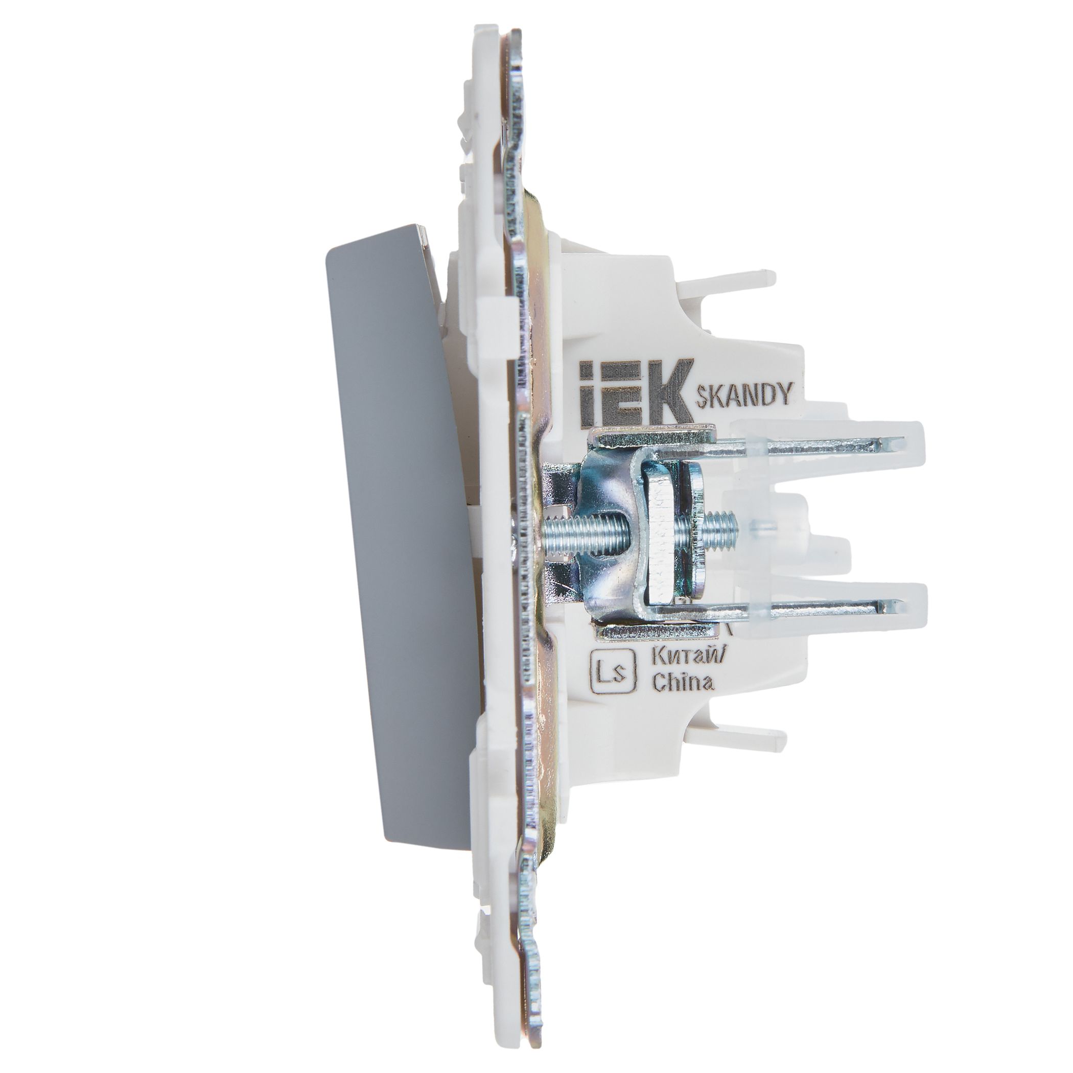             SKANDY Ажыратқыш, 1 пернелі, батырмалы 10А SK-V14Gr сұр IEK    