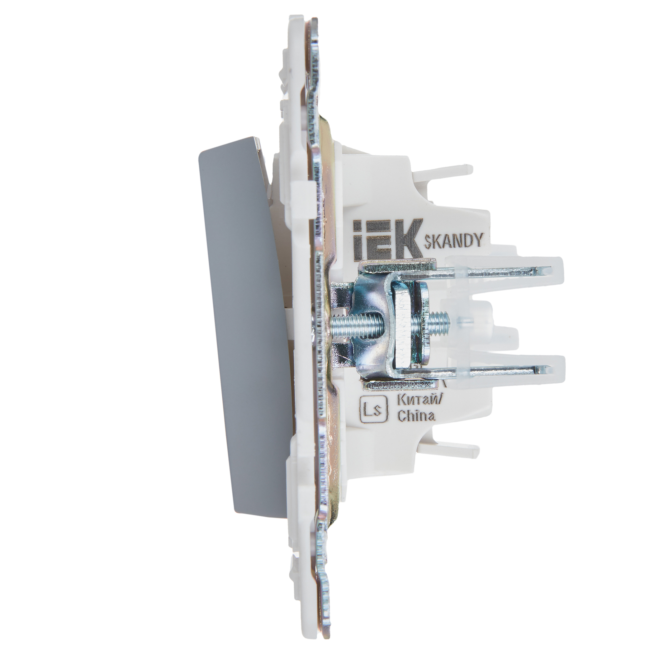             SKANDY Ажыратқыш, 1 пернелі, батырмалы 10А SK-V14Gr сұр IEK    