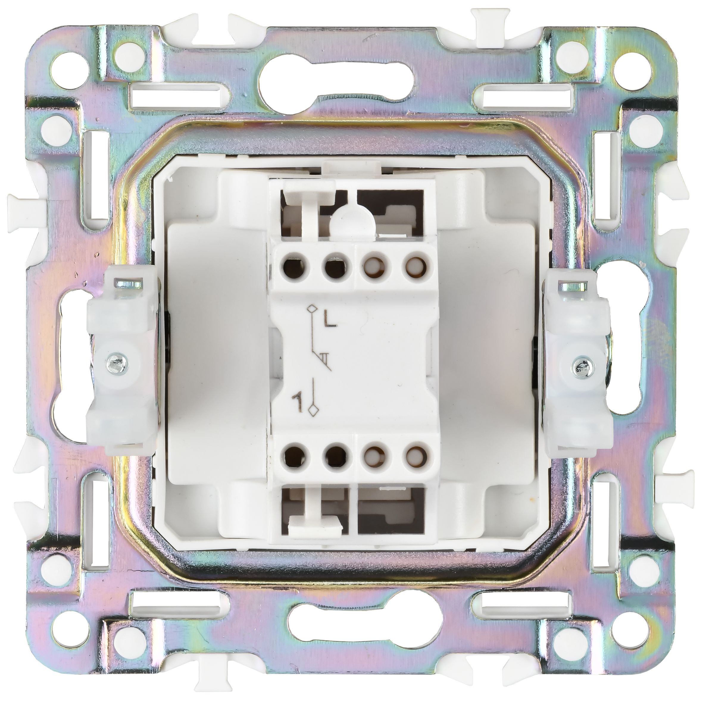             SKANDY Ажыратқыш, 1 пернелі, батырмалы 10А SK-V14S күміс IEK    