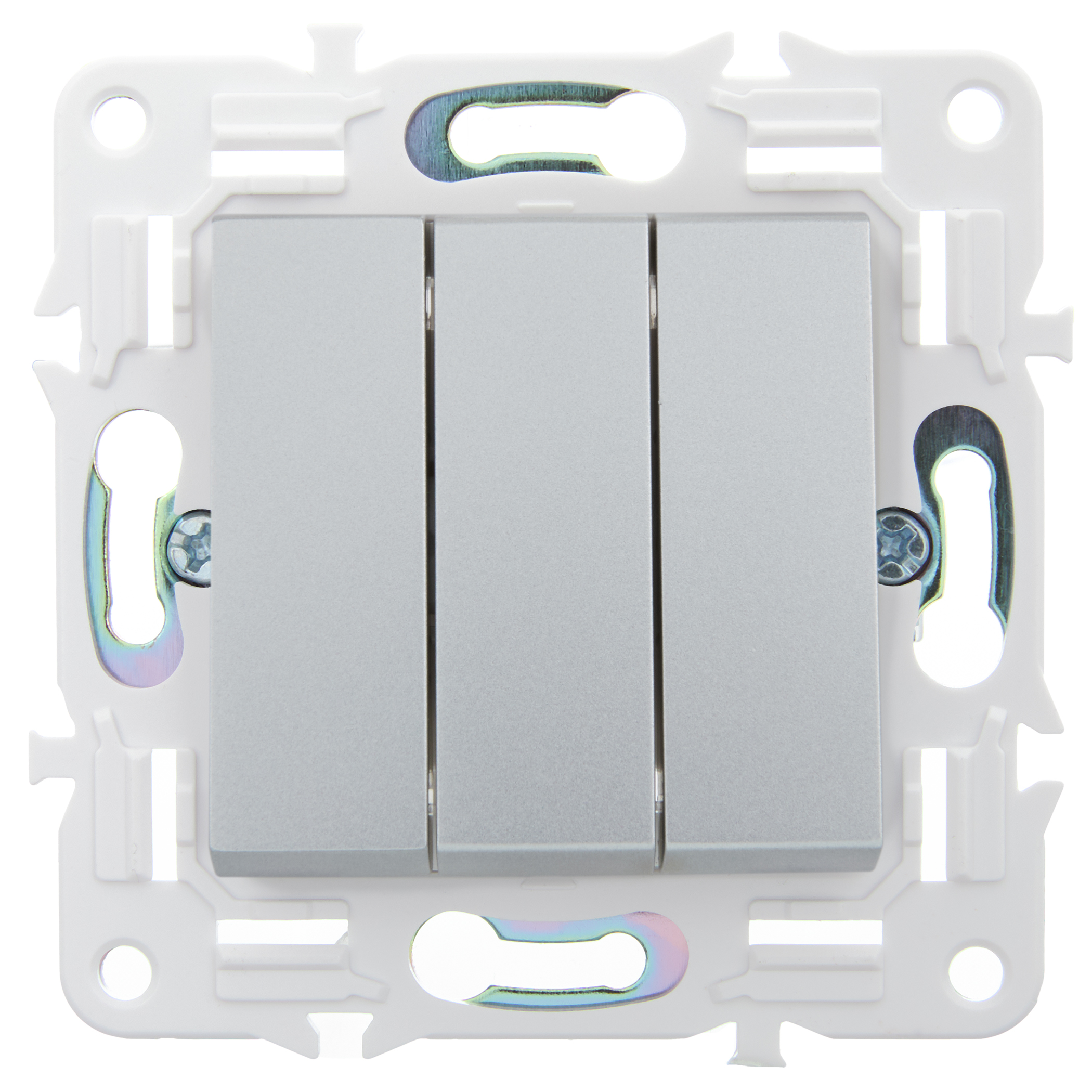             SKANDY Ажыратқыш 3 пернелі 10А SK-V11S күміс IEK    