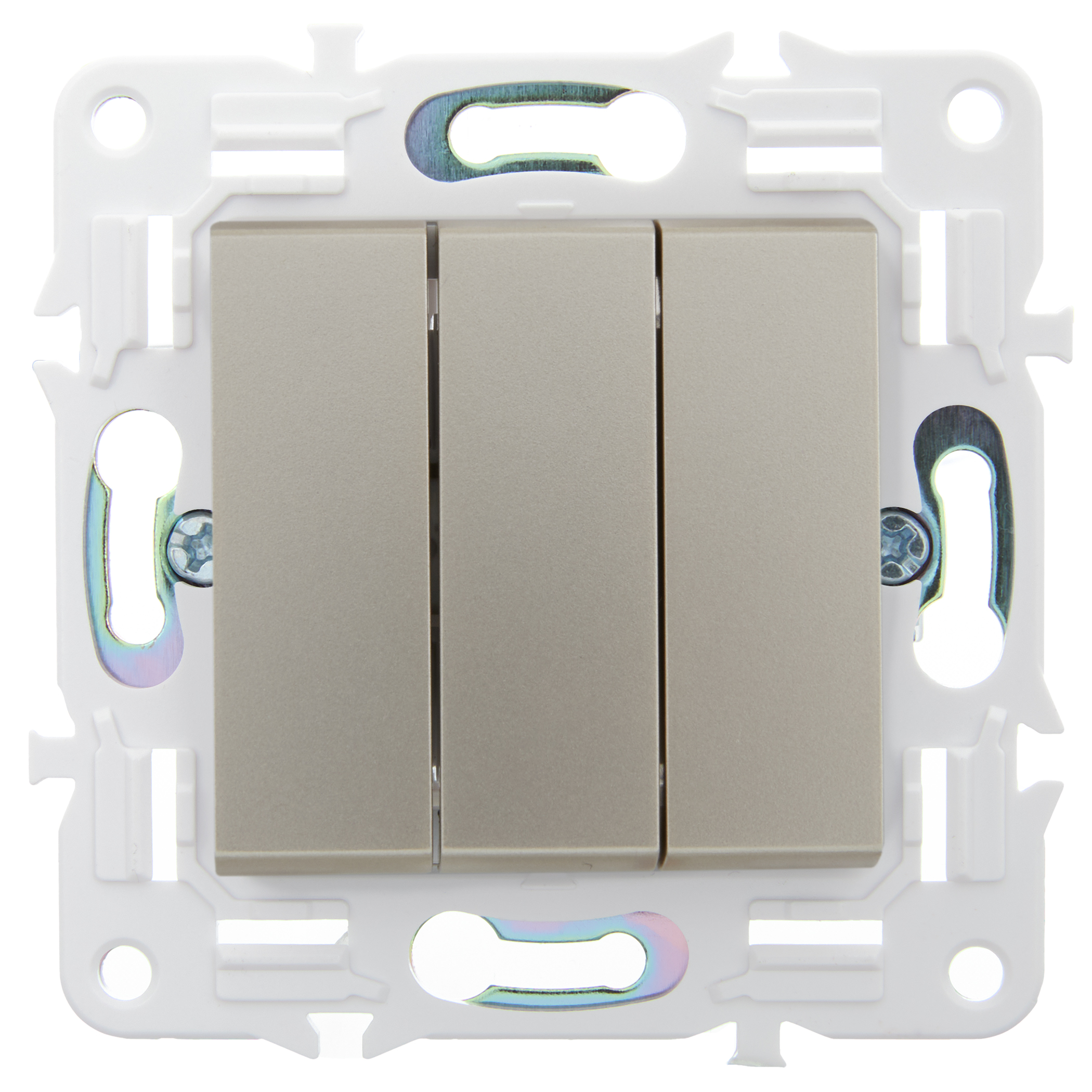             SKANDY Ажыратқыш 3 пернелі 10А SK-V11Sh шампан IEK    