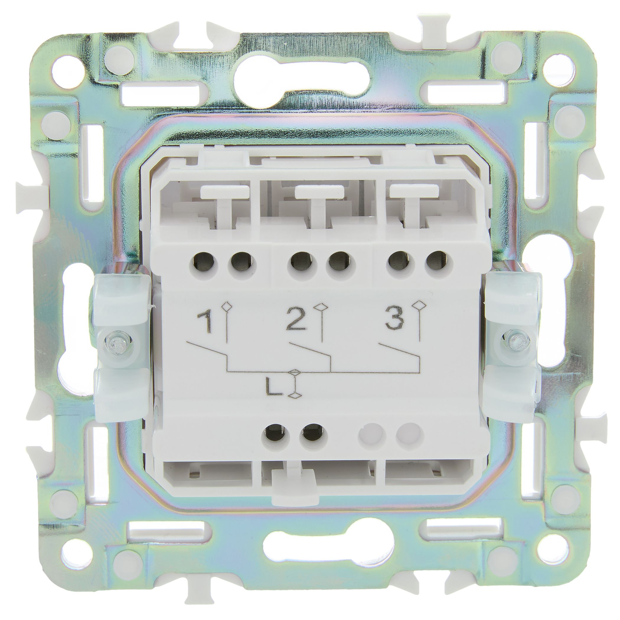             SKANDY Ажыратқыш 3 пернелі 10А SK-V11Gr сұр IEK    