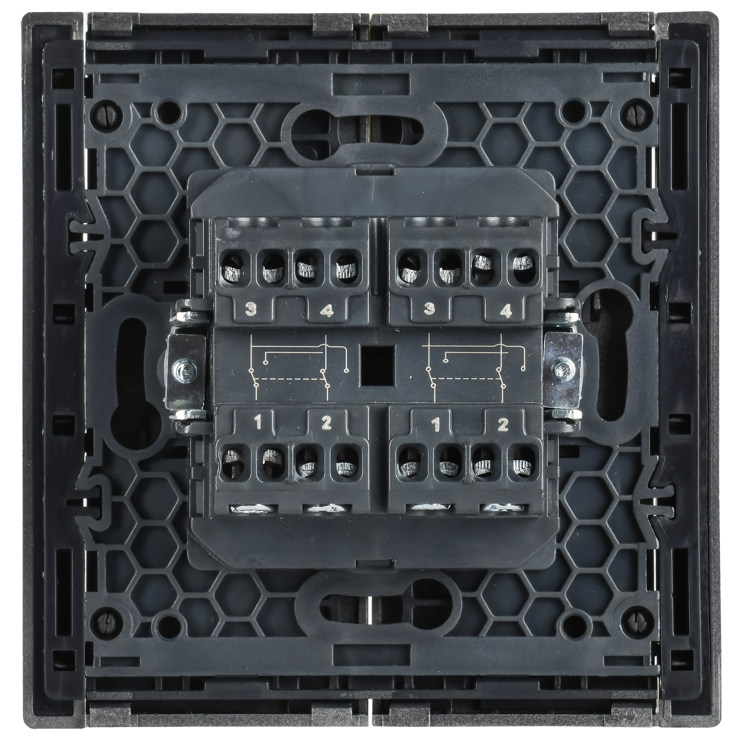             FORTE&PIANO Ажыратқыш, 2 пернелі, айқара 10А FP509 болат IEK    